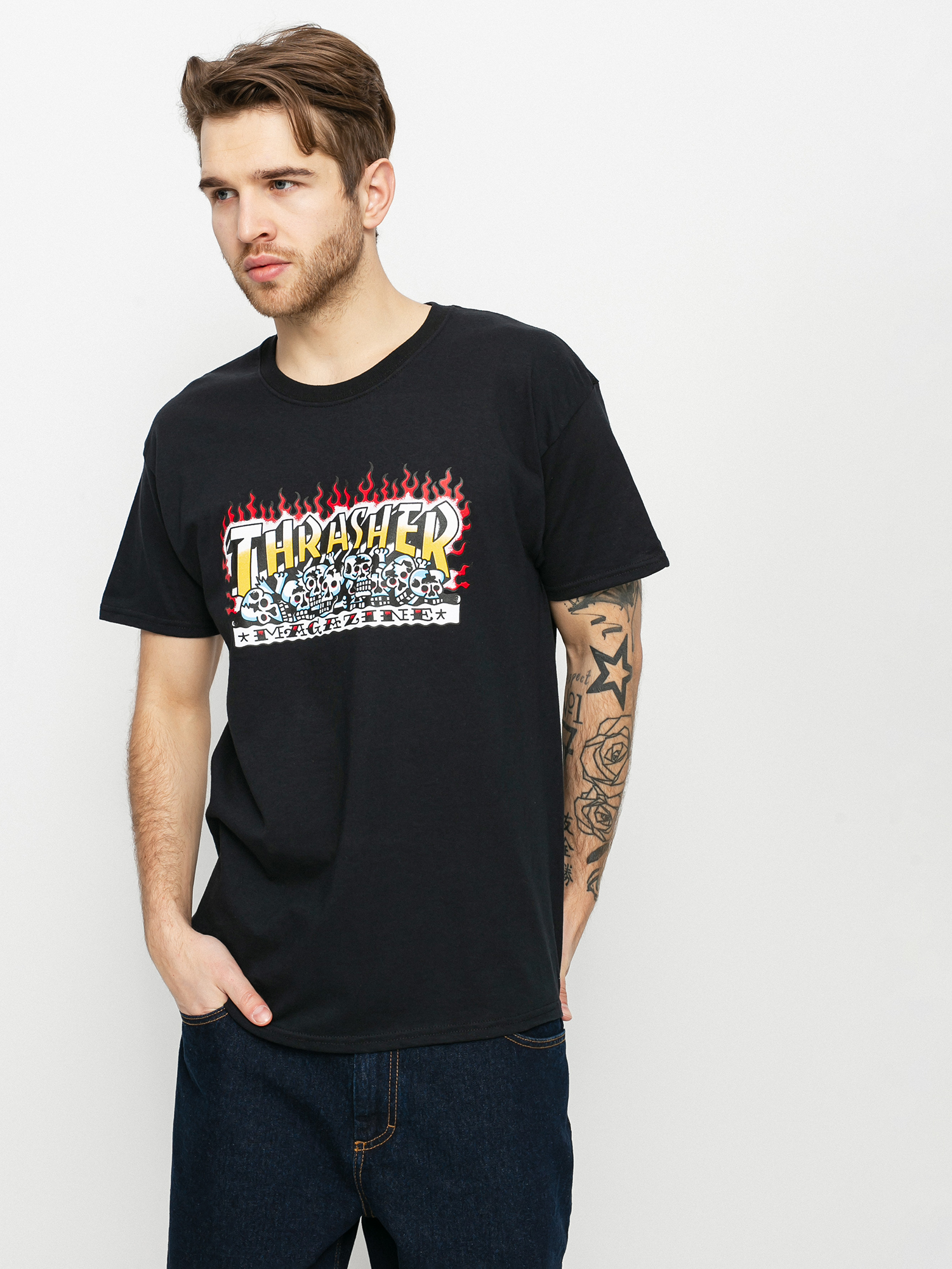 T-shirt Thrasher Krak Skulls (black)