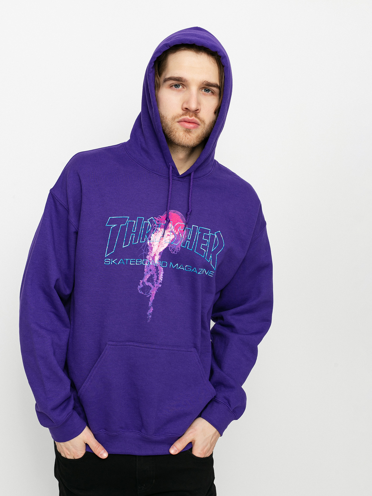 Bluza z kapturem Thrasher Atlantic Drift HD (purple)