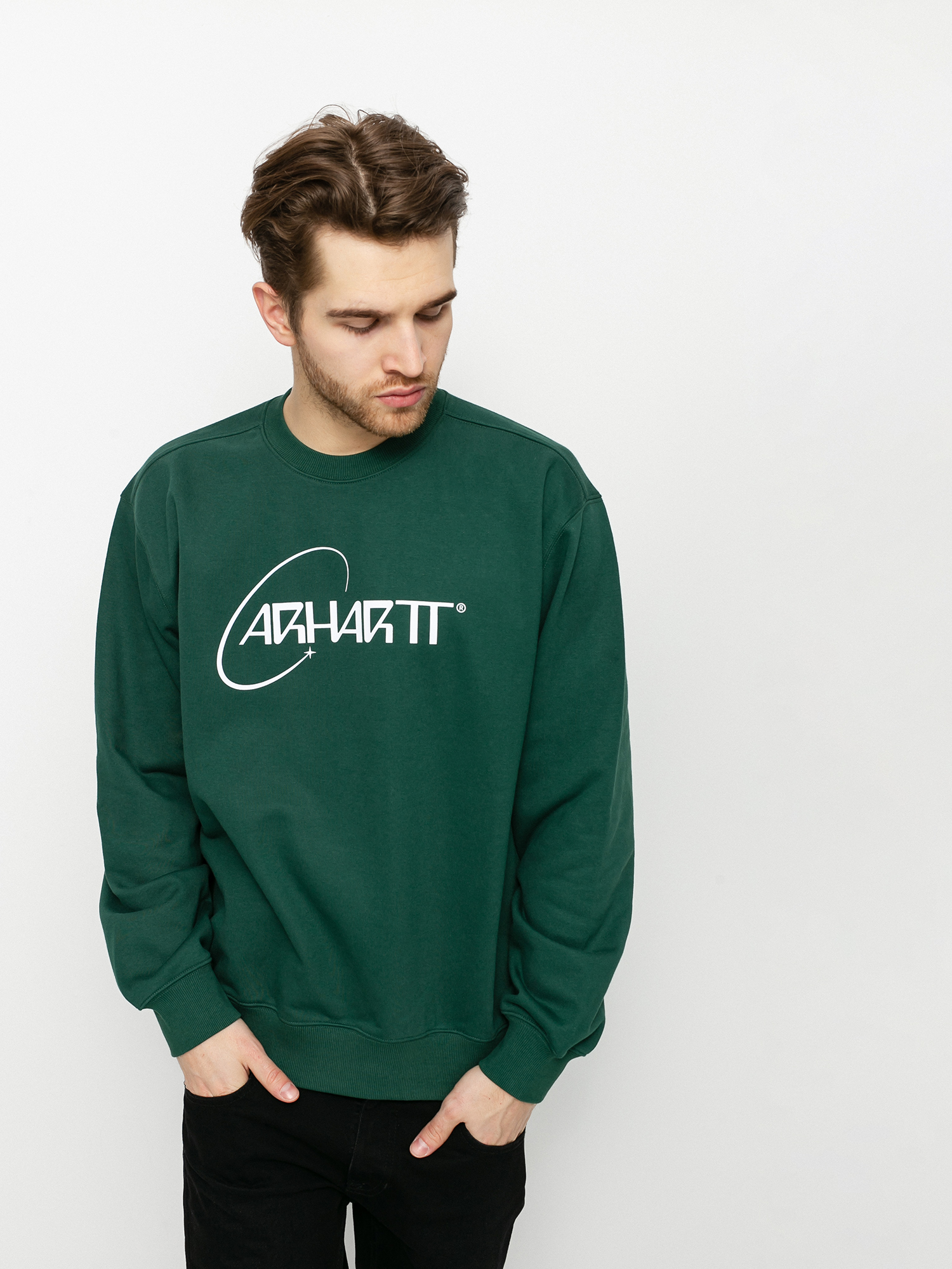 Bluza Carhartt WIP Orbit (treehouse/white)