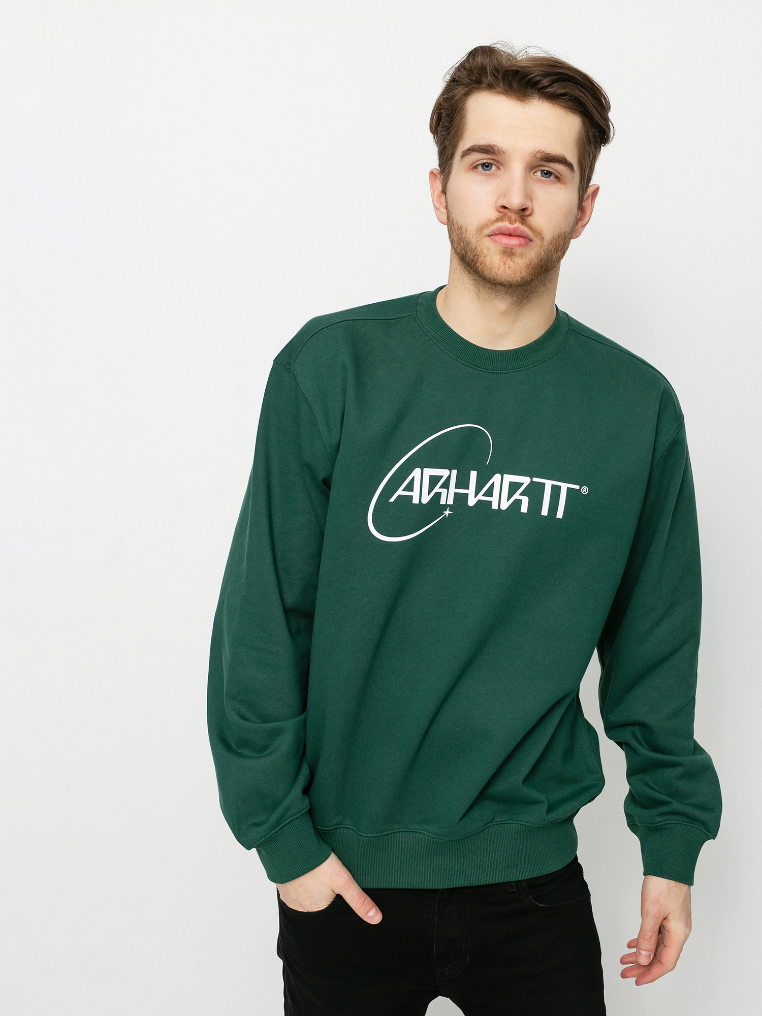 Bluza Carhartt WIP Orbit (treehouse/white)