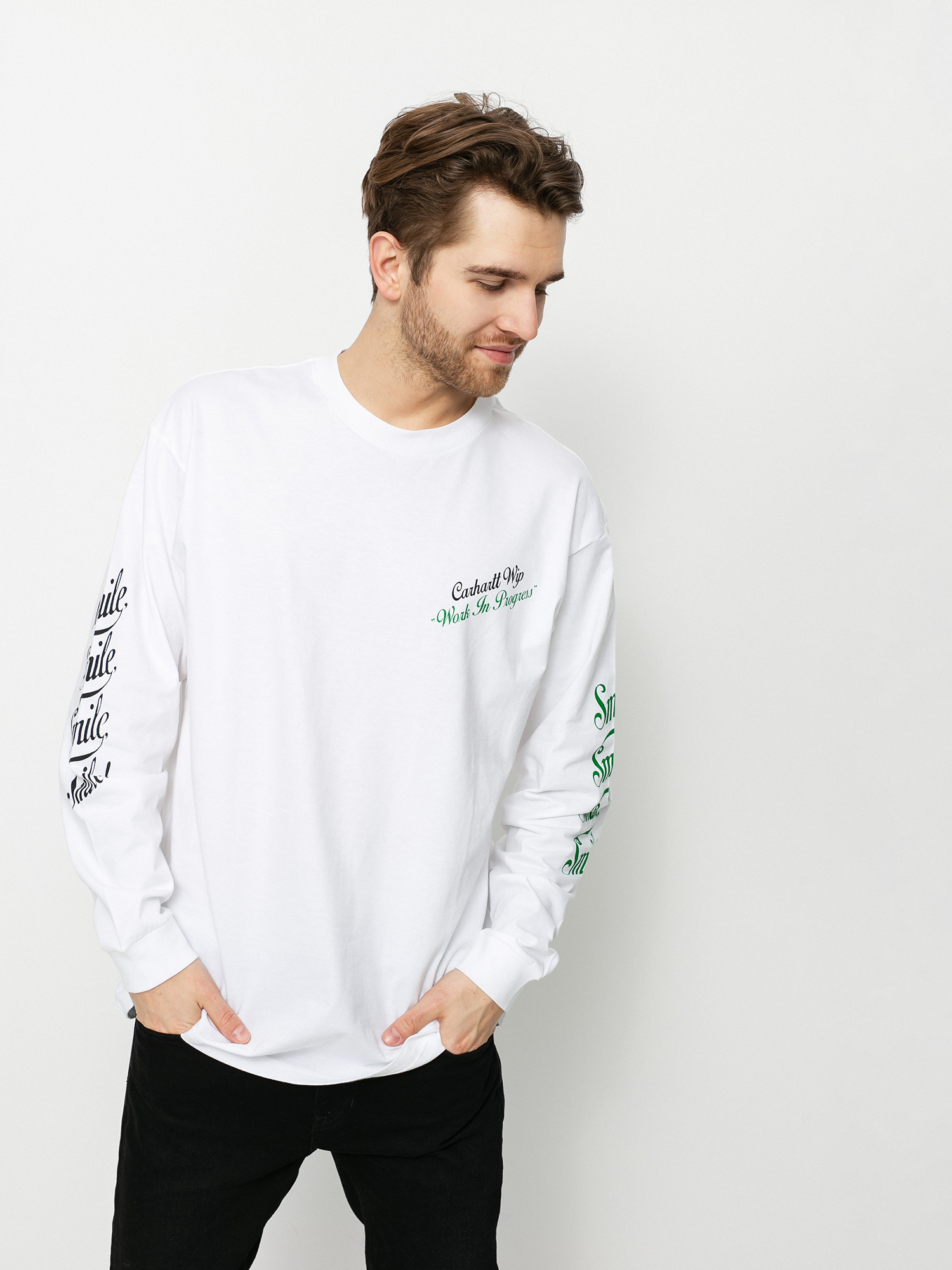 Longsleeve Carhartt WIP Smile (white)