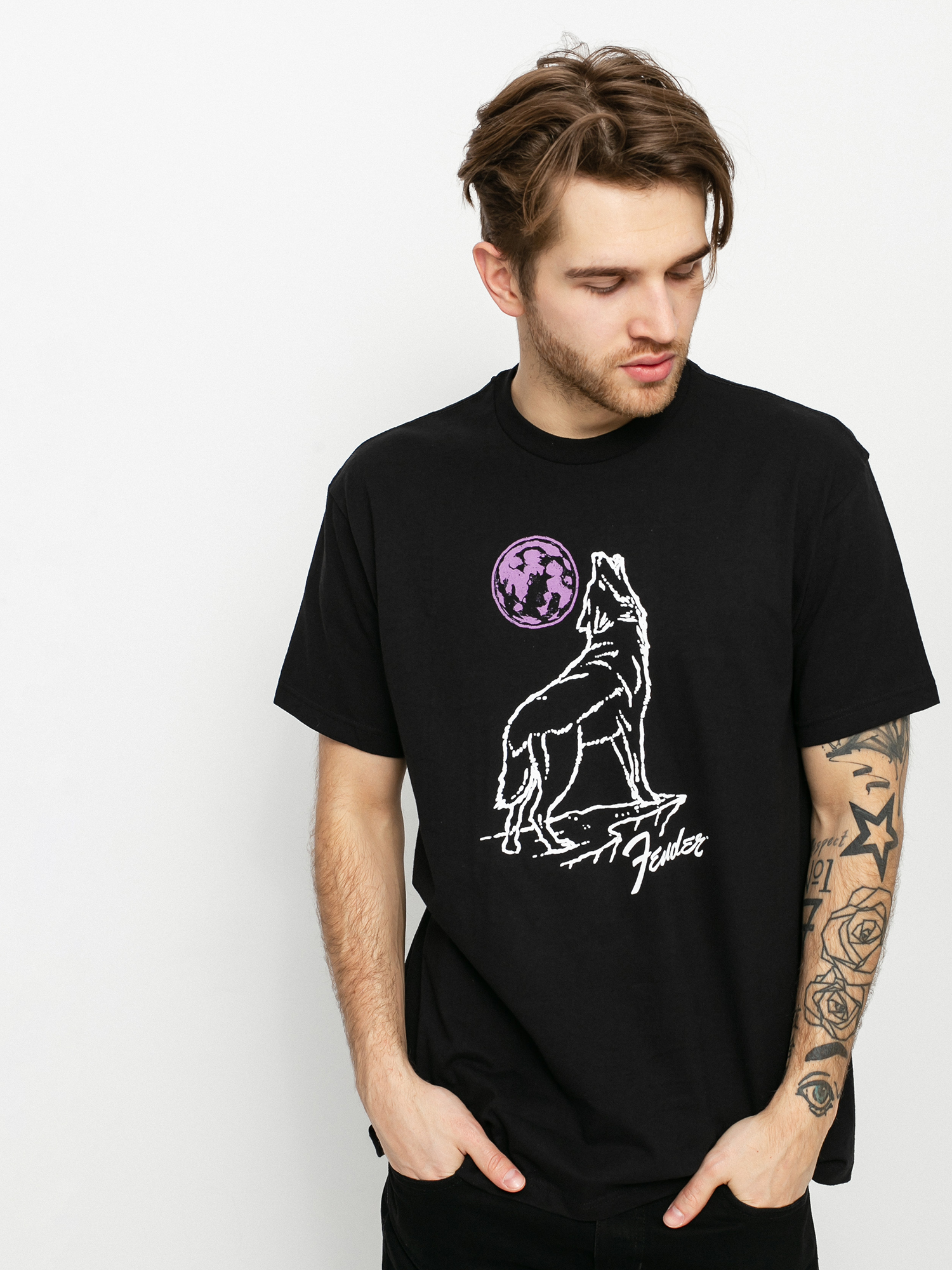 T-shirt Brixton Fender Howlin (black)