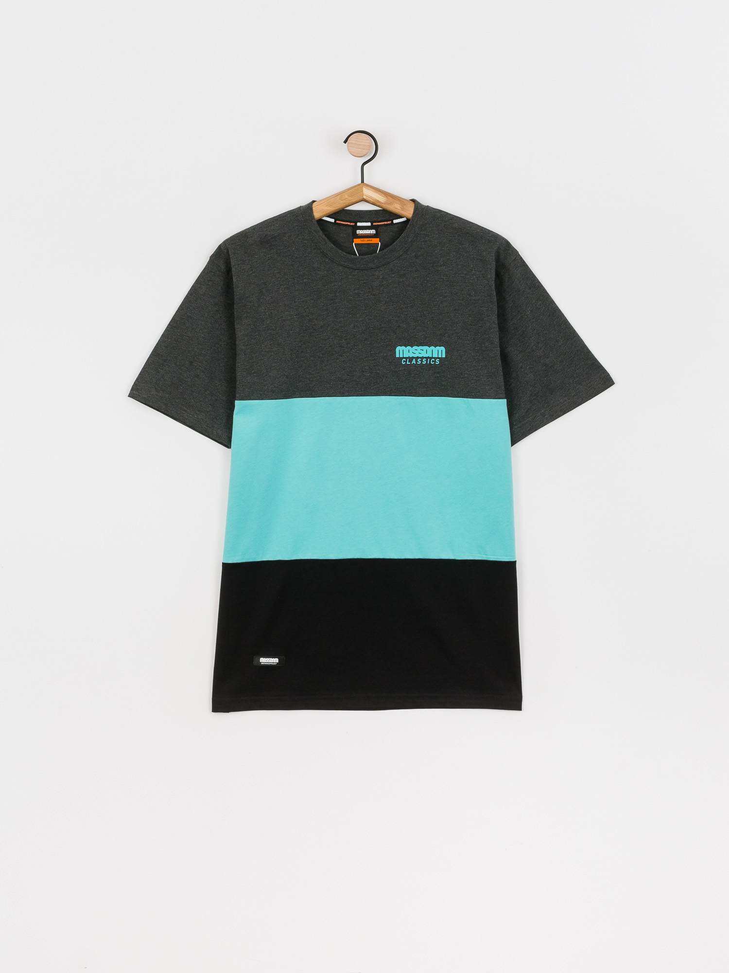 T-shirt MassDnm Zone (dk heather/turquoise/black)