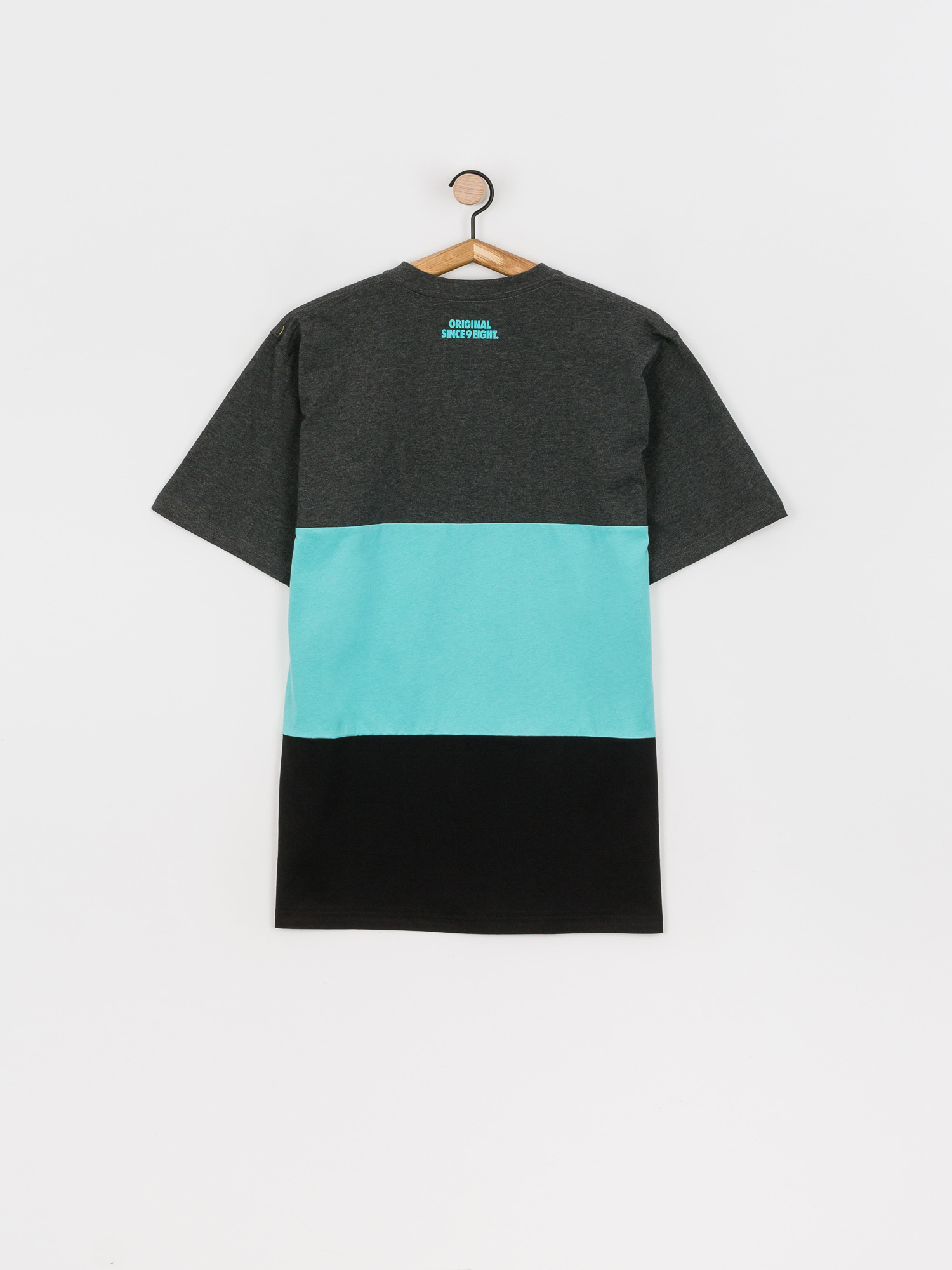 T-shirt MassDnm Zone (dk heather/turquoise/black)
