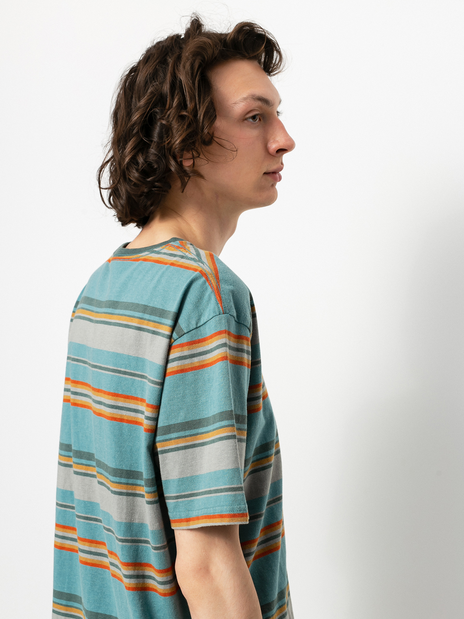 T-shirt Brixton Hilt Alton Pkt Knit (aqua cloud wash)
