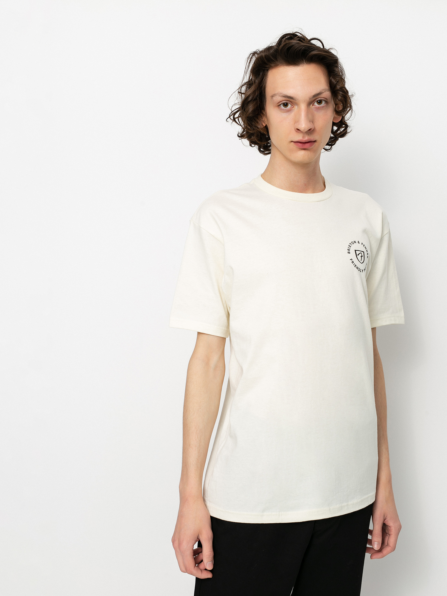 T-shirt Brixton Fender Highway (off white)