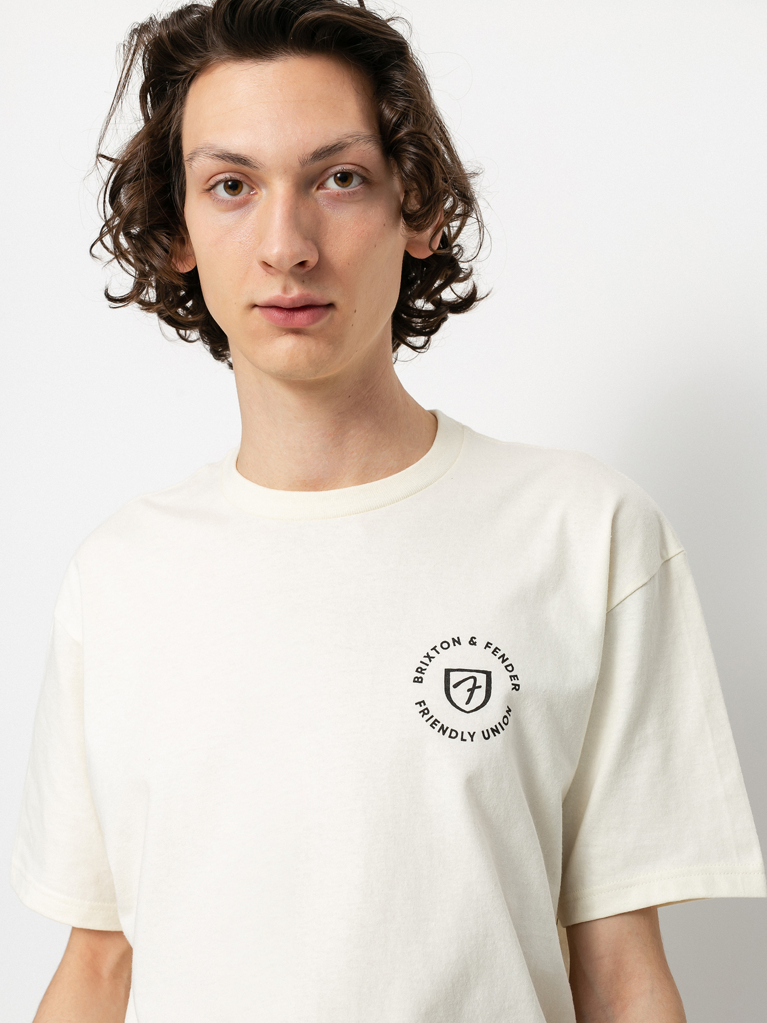 T-shirt Brixton Fender Highway (off white)