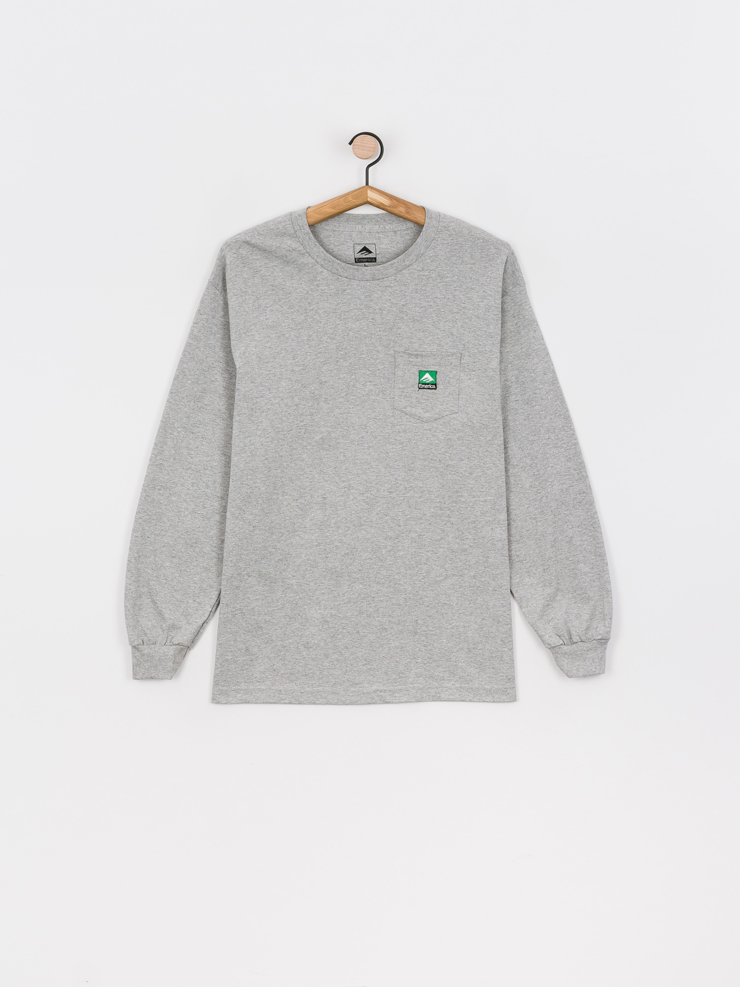 Longsleeve Emerica Logo Pocket (grey/heather)