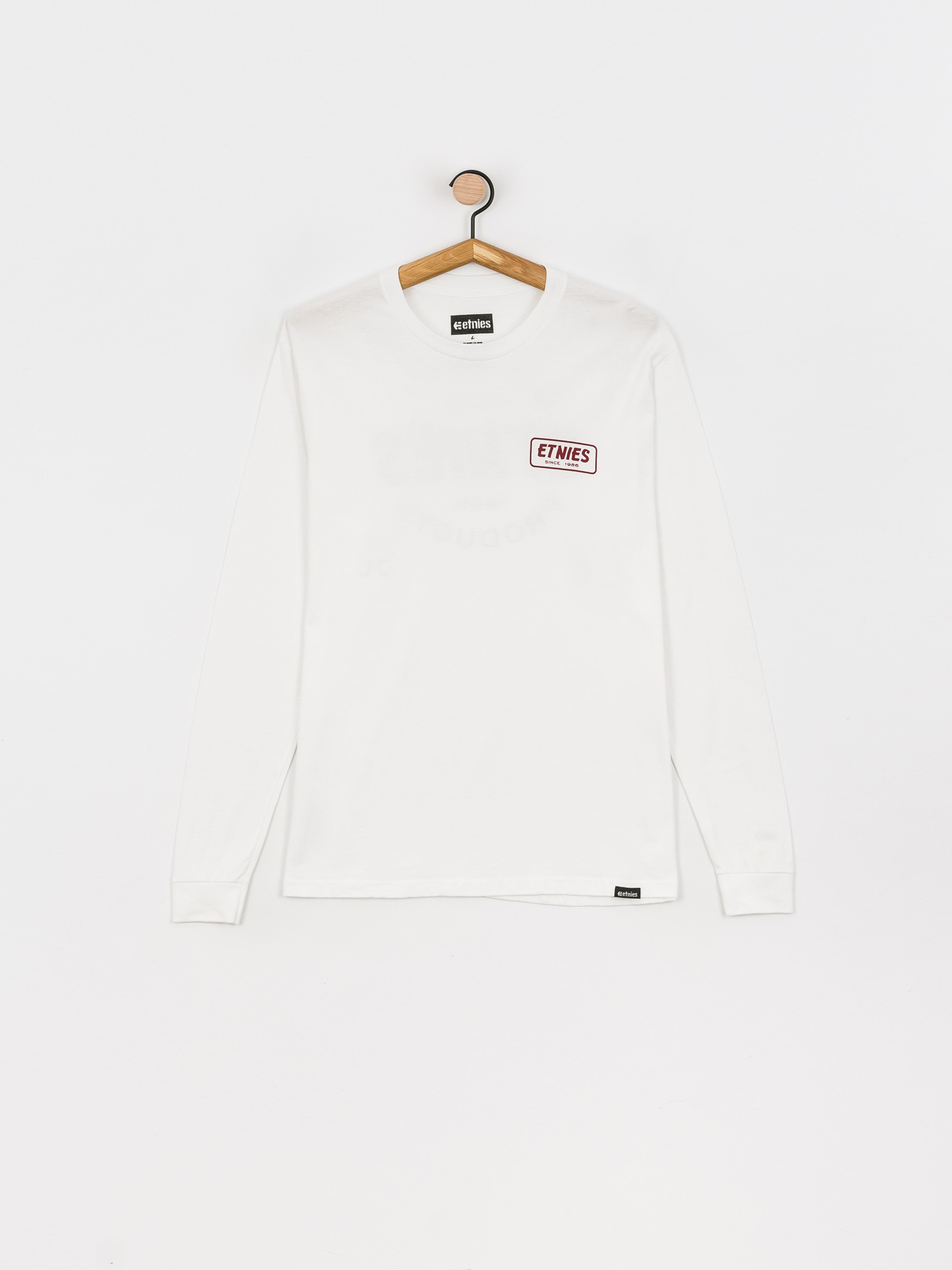 Longsleeve Etnies Quality Control (white/burgundy)