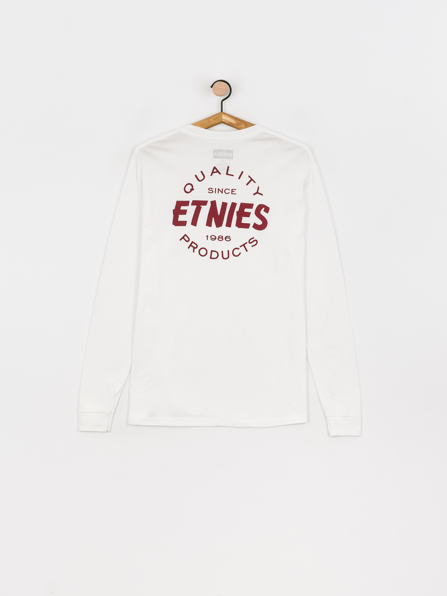 Longsleeve Etnies Quality Control (white/burgundy)