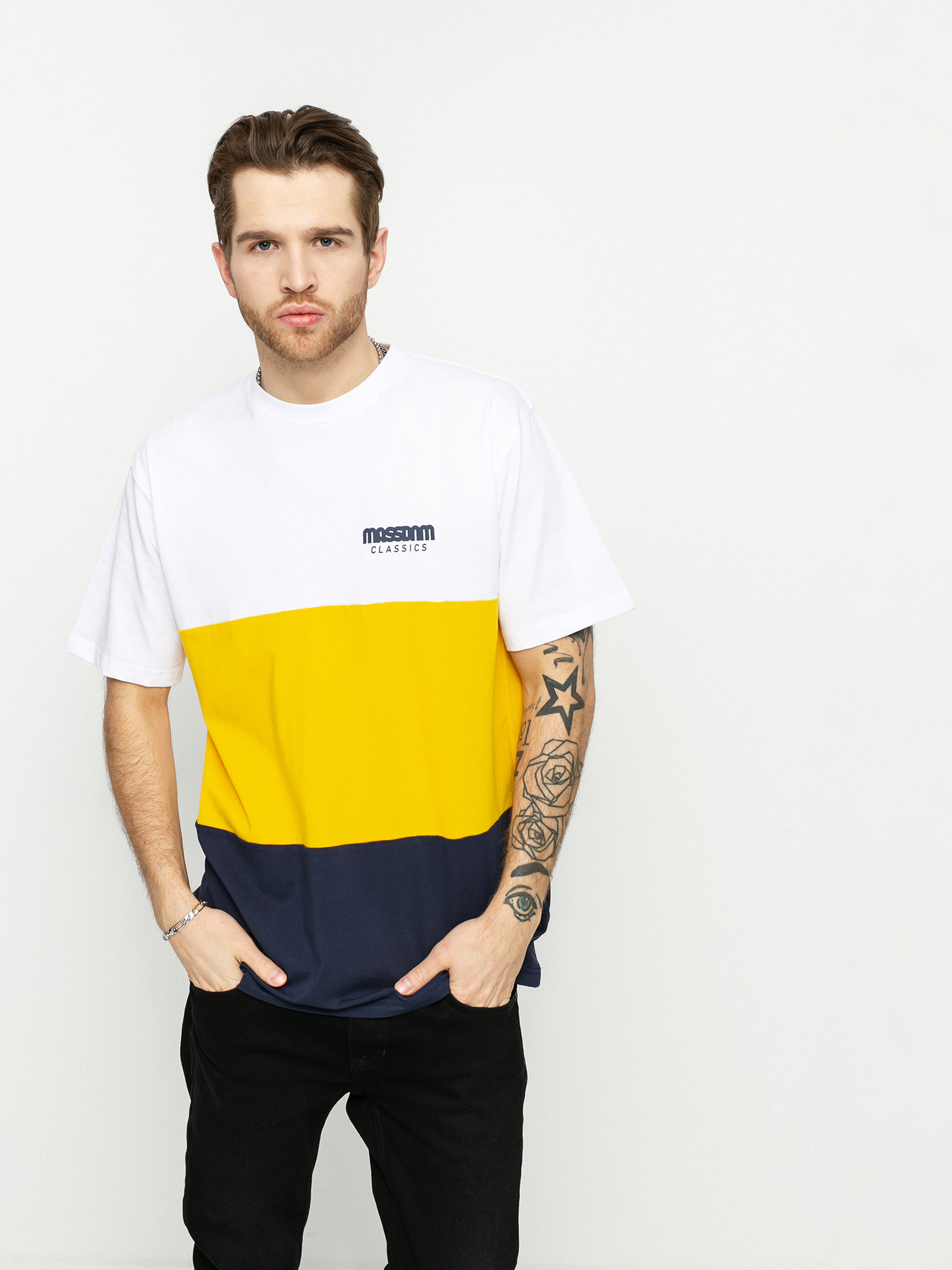 T-shirt MassDnm Zone (white/gold/navy)