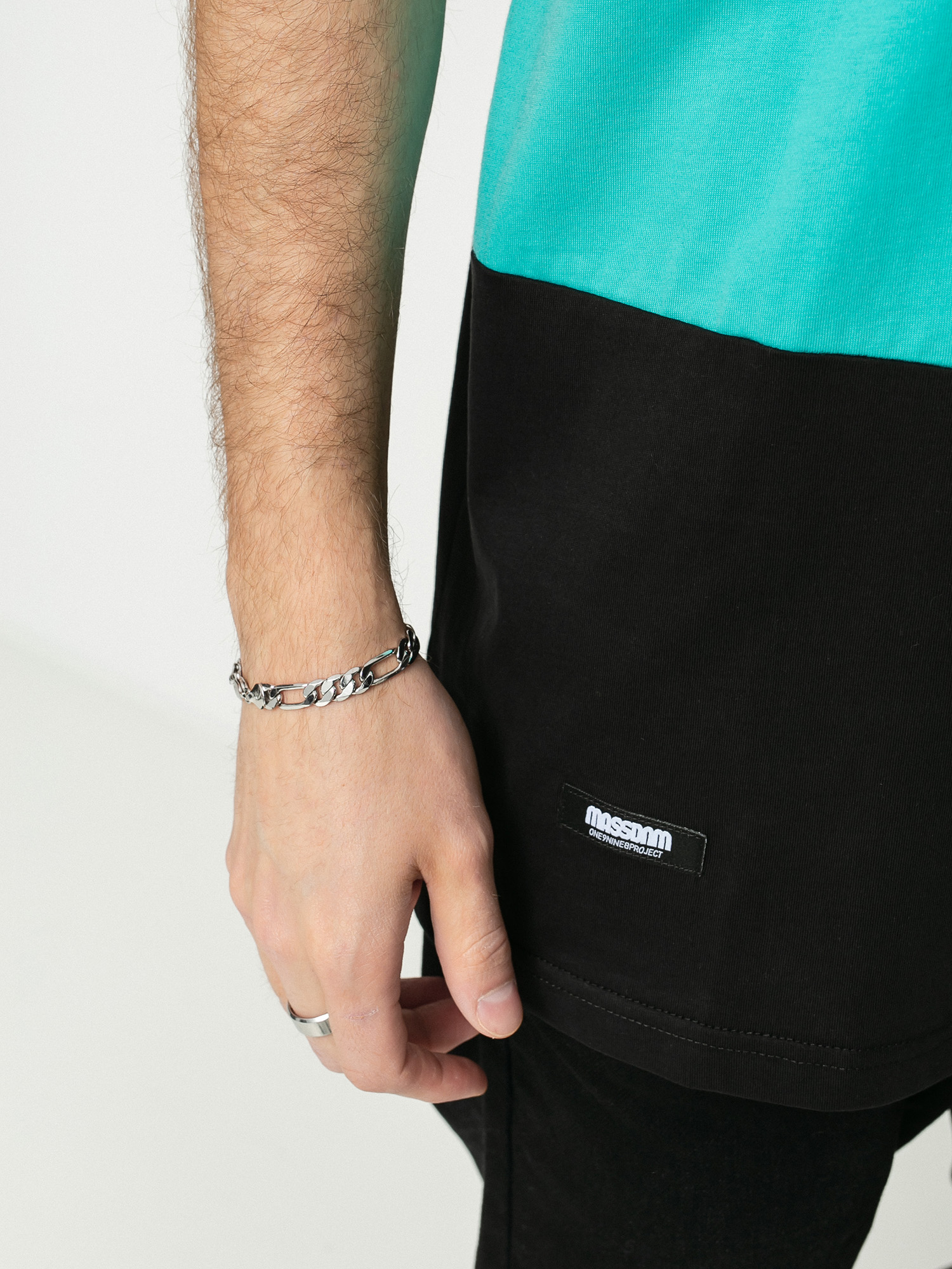 T-shirt MassDnm Zone (dk heather/turquoise/black)