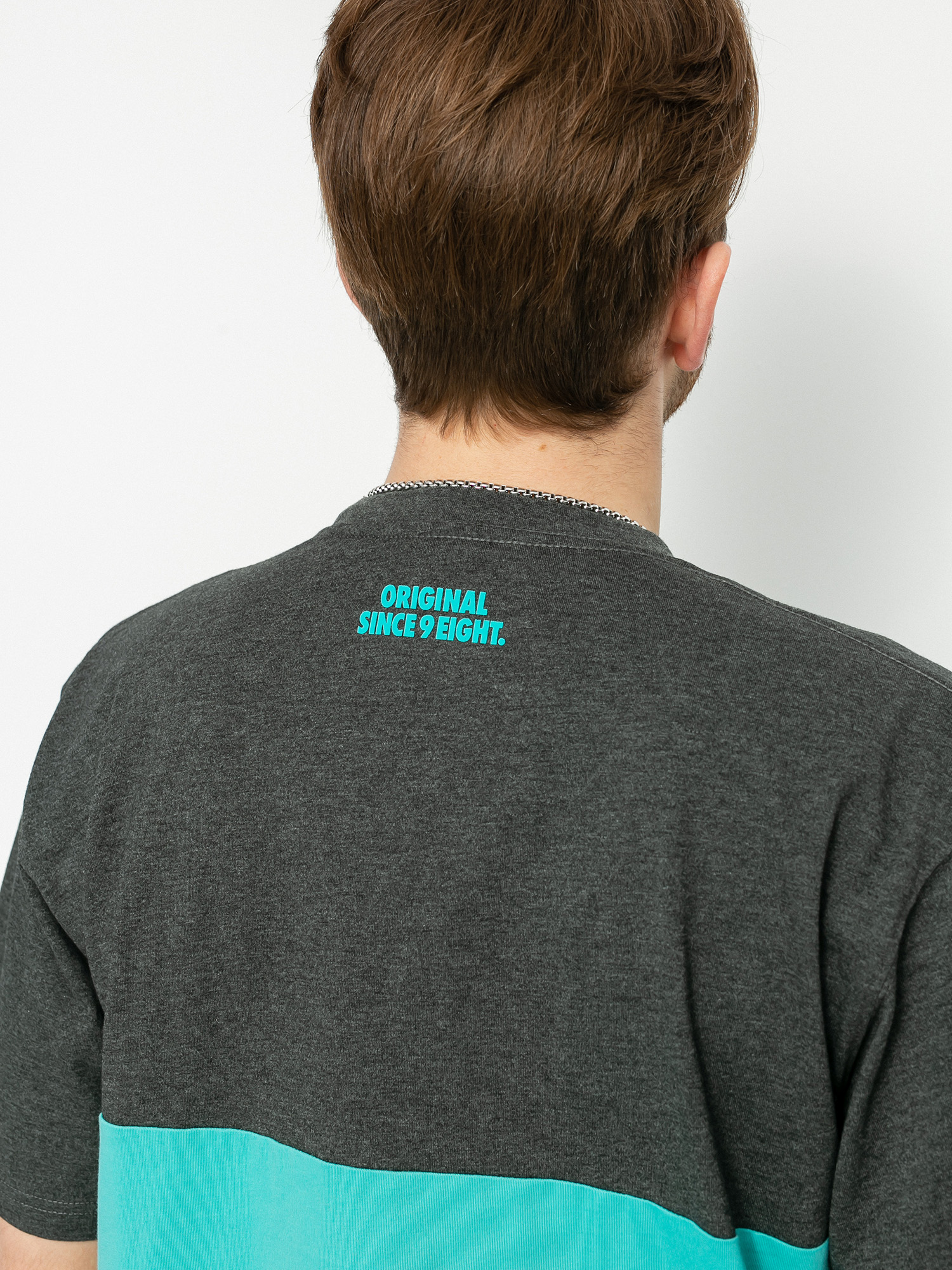 T-shirt MassDnm Zone (dk heather/turquoise/black)