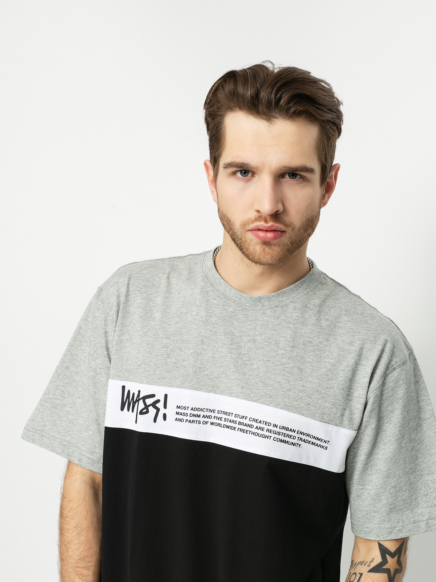 T-shirt MassDnm Special (lt heather/white/black)