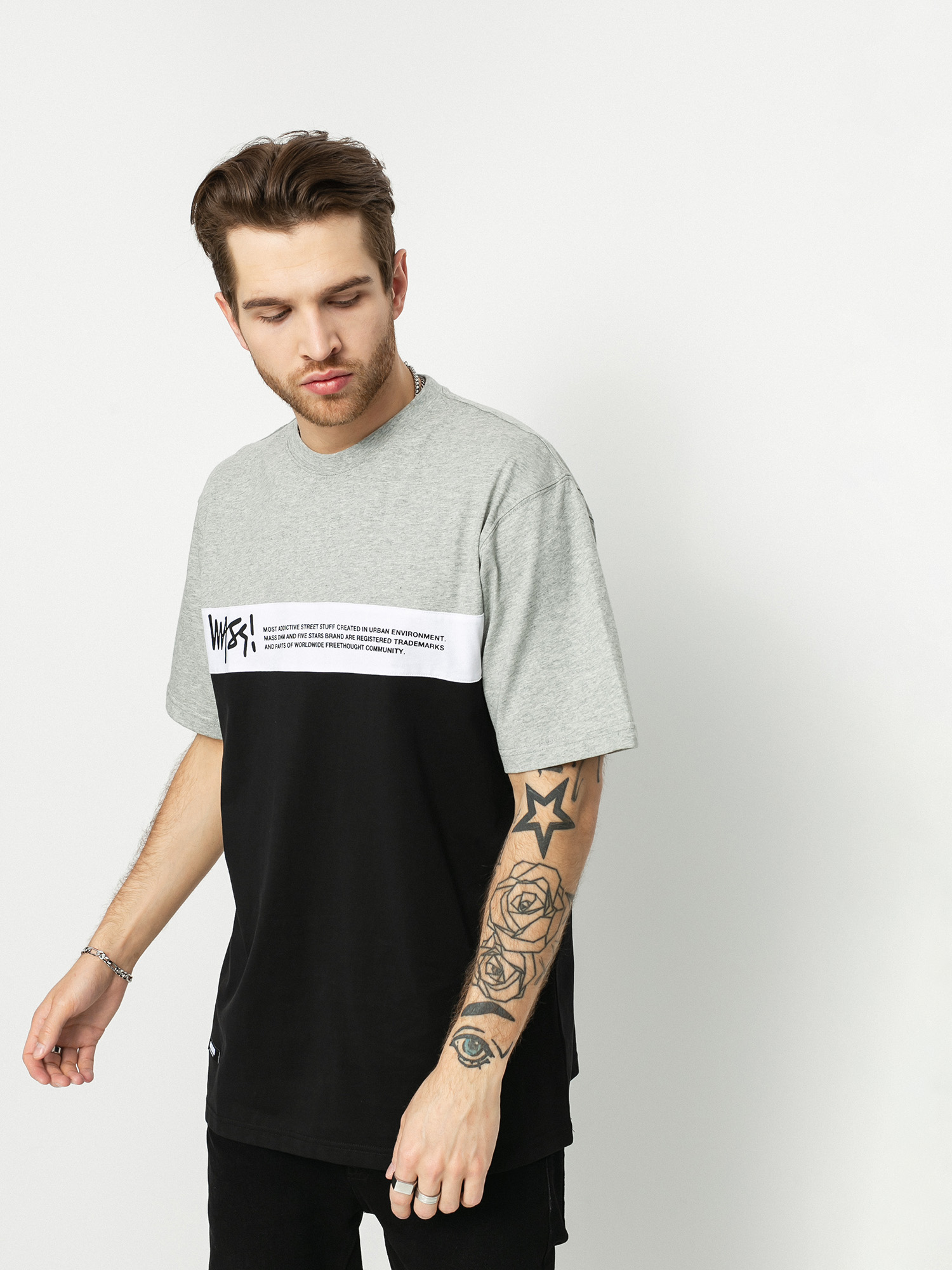 T-shirt MassDnm Special (lt heather/white/black)