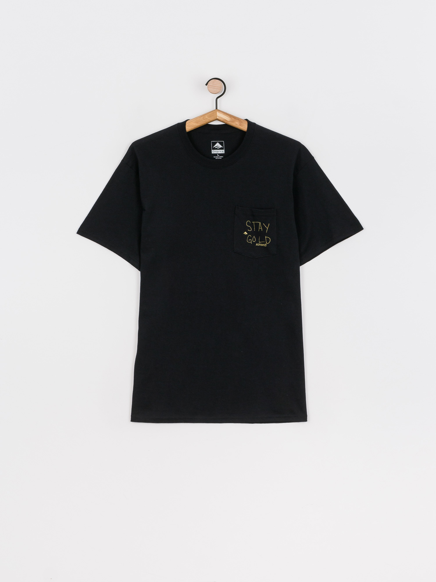 T-shirt Emerica Stay Gold Pocket (black)