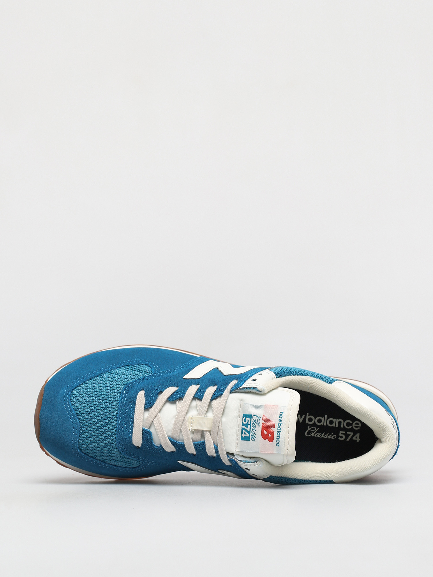 new balance 574 blue trainers