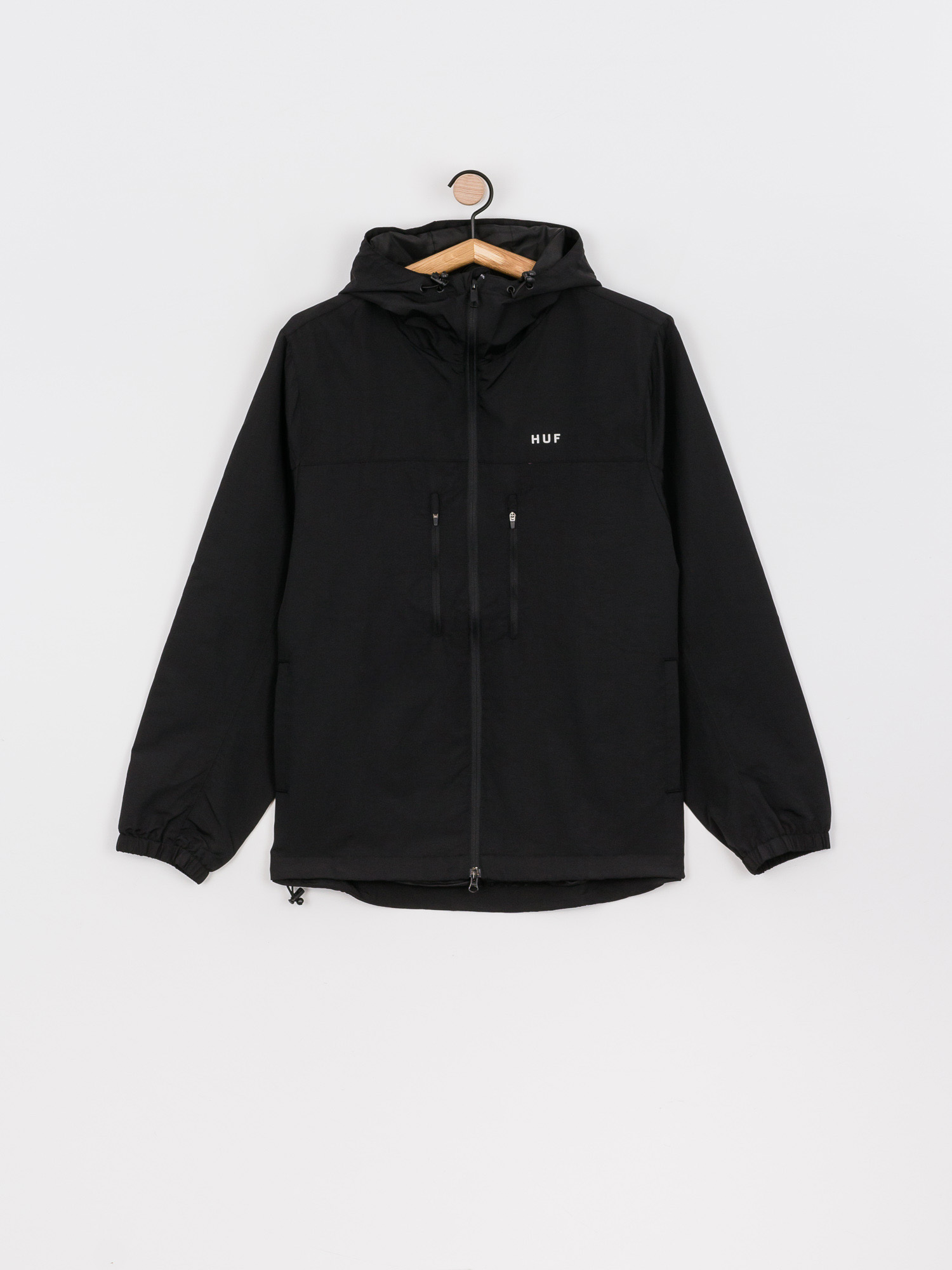 Kurtka HUF Essentials Zip Standard Shell (black)
