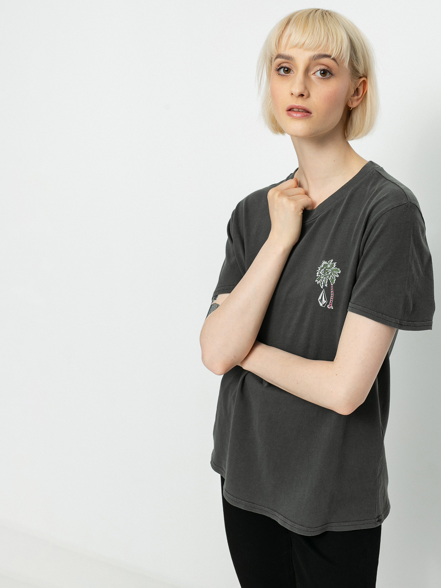 T-shirt Volcom Lock It Up Wmn (black)