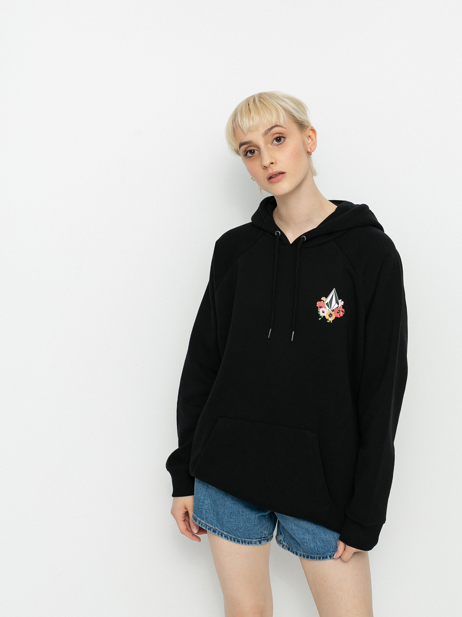 Bluza z kapturem Volcom Truly Stoked Bf HD Wmn (black)