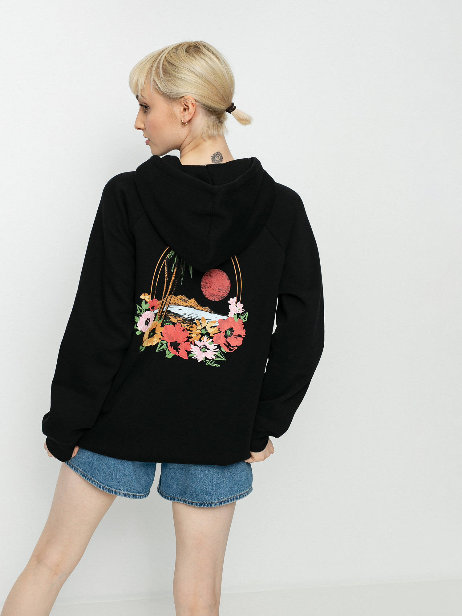 Bluza z kapturem Volcom Truly Stoked Bf HD Wmn (black)