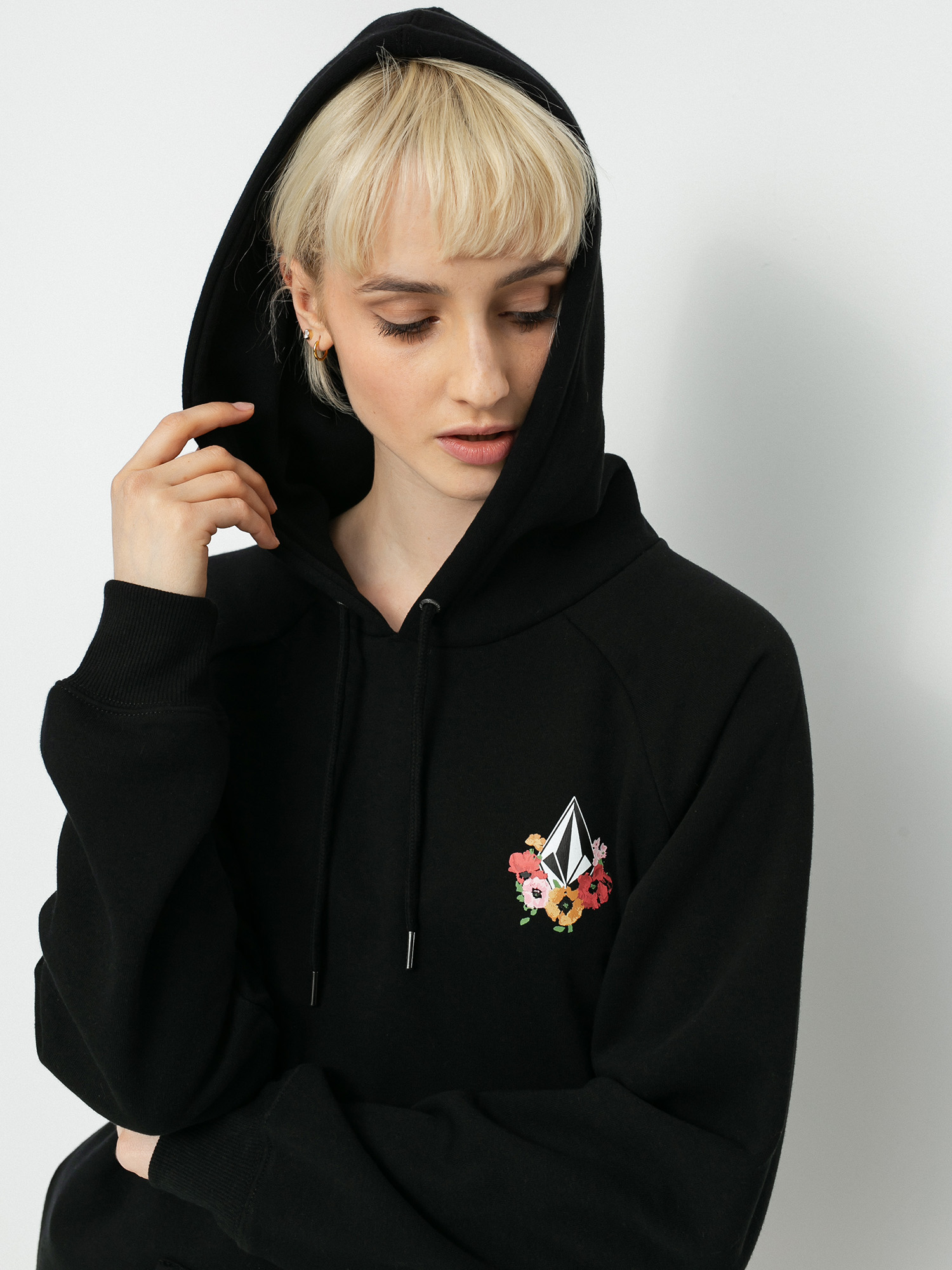 Bluza z kapturem Volcom Truly Stoked Bf HD Wmn (black)