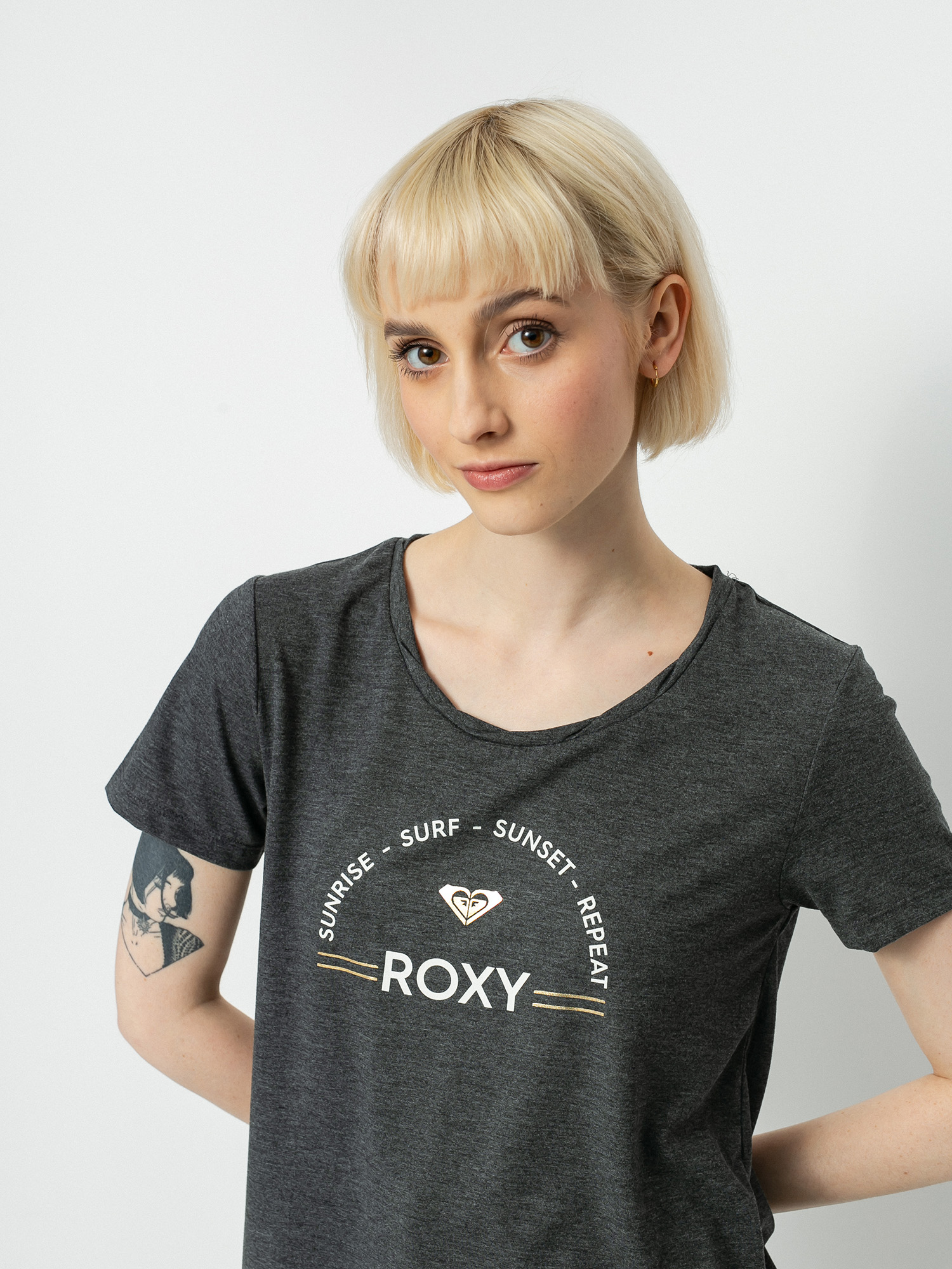 T-shirt Roxy Chasing The Swell A Wmn (anthracite)