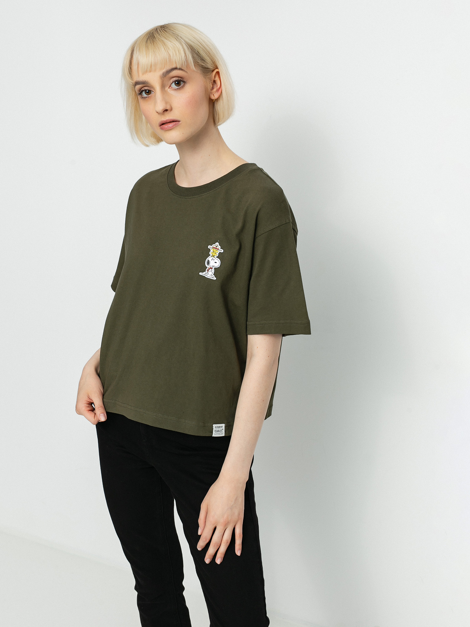 T-shirt Element Peanuts Patches Box Wmn (army)