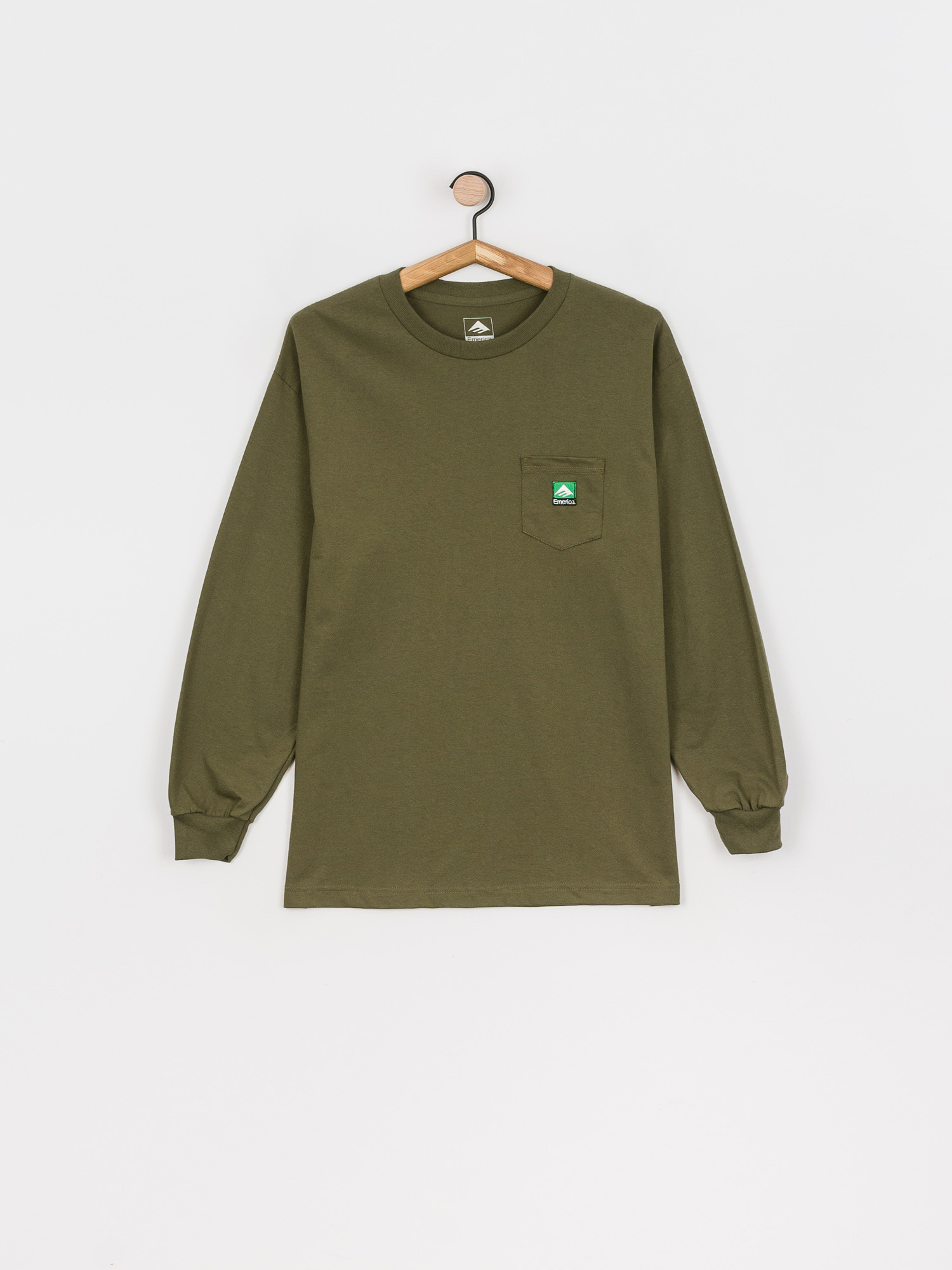 Longsleeve Emerica Logo Pocket (army)