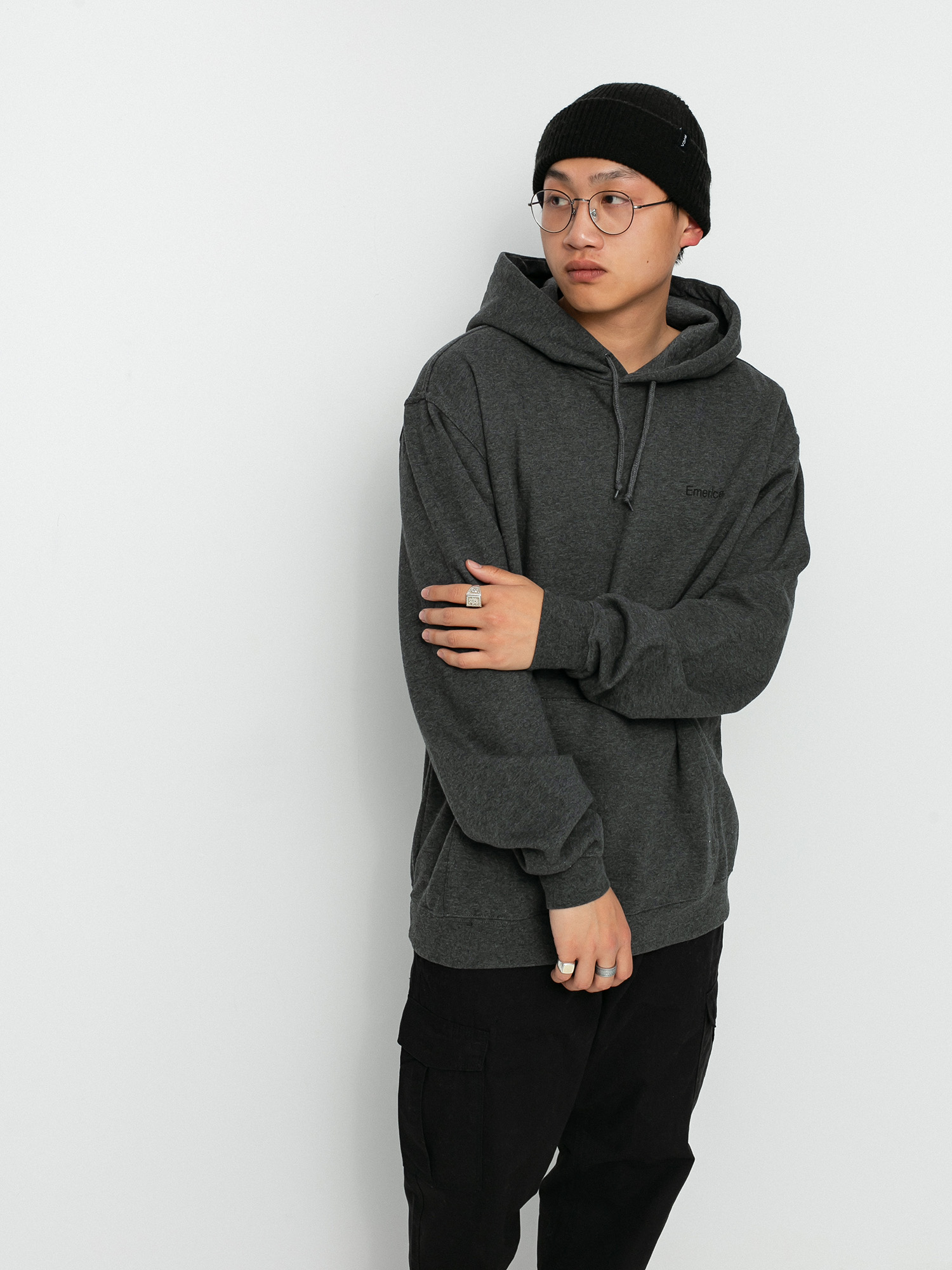 Bluza z kapturem Emerica Pure Triangle HD (charcoal/heather)