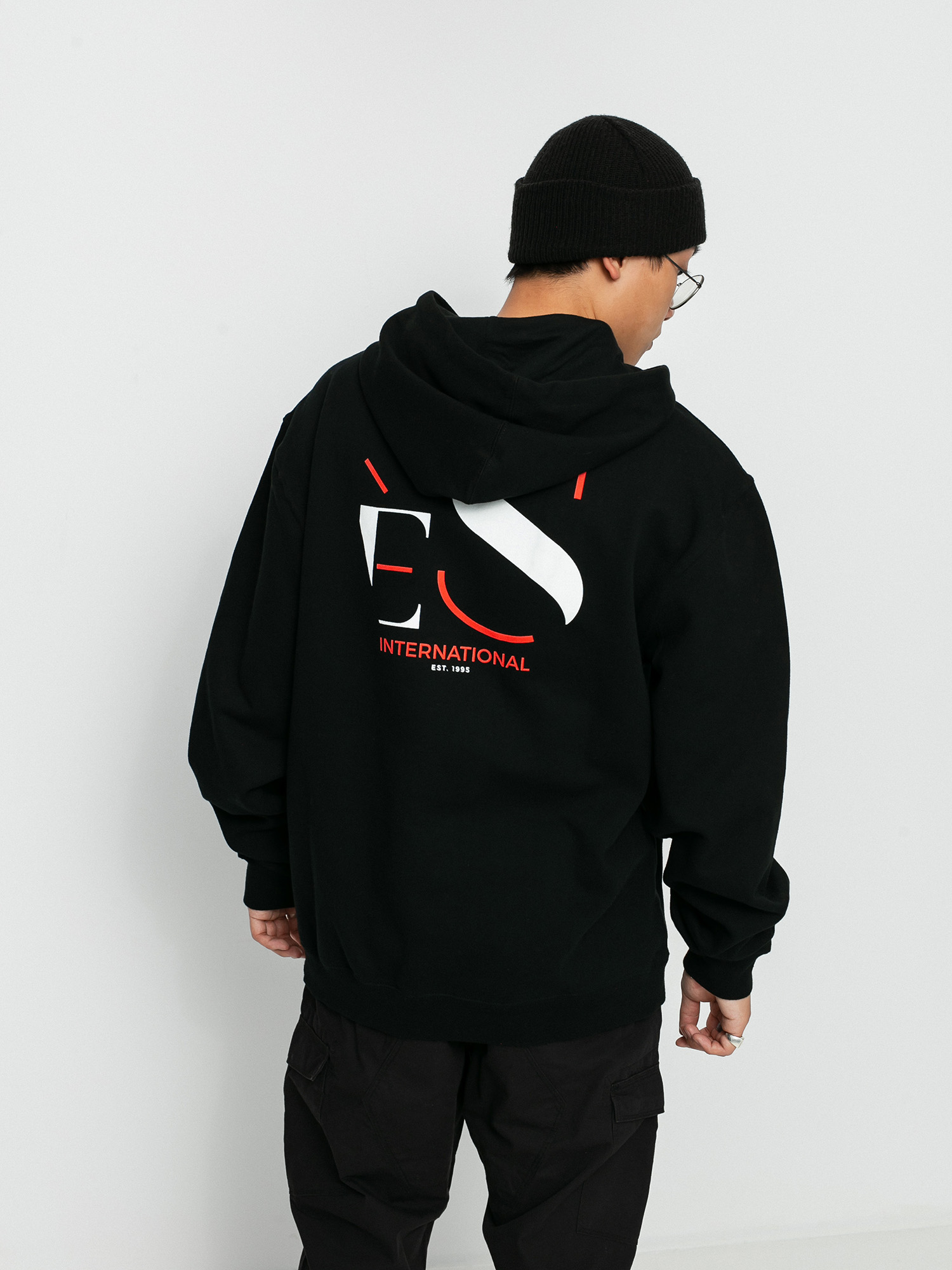 Bluza z kapturem eS Cutout HD (black)