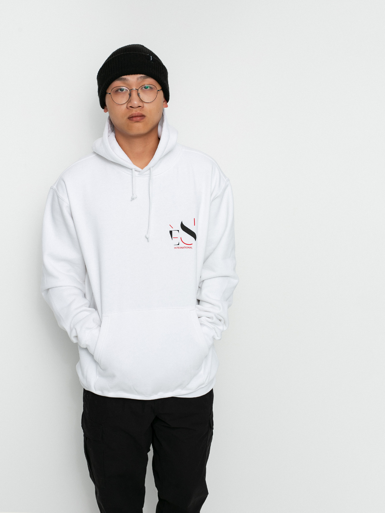Bluza z kapturem eS Cutout HD (white)