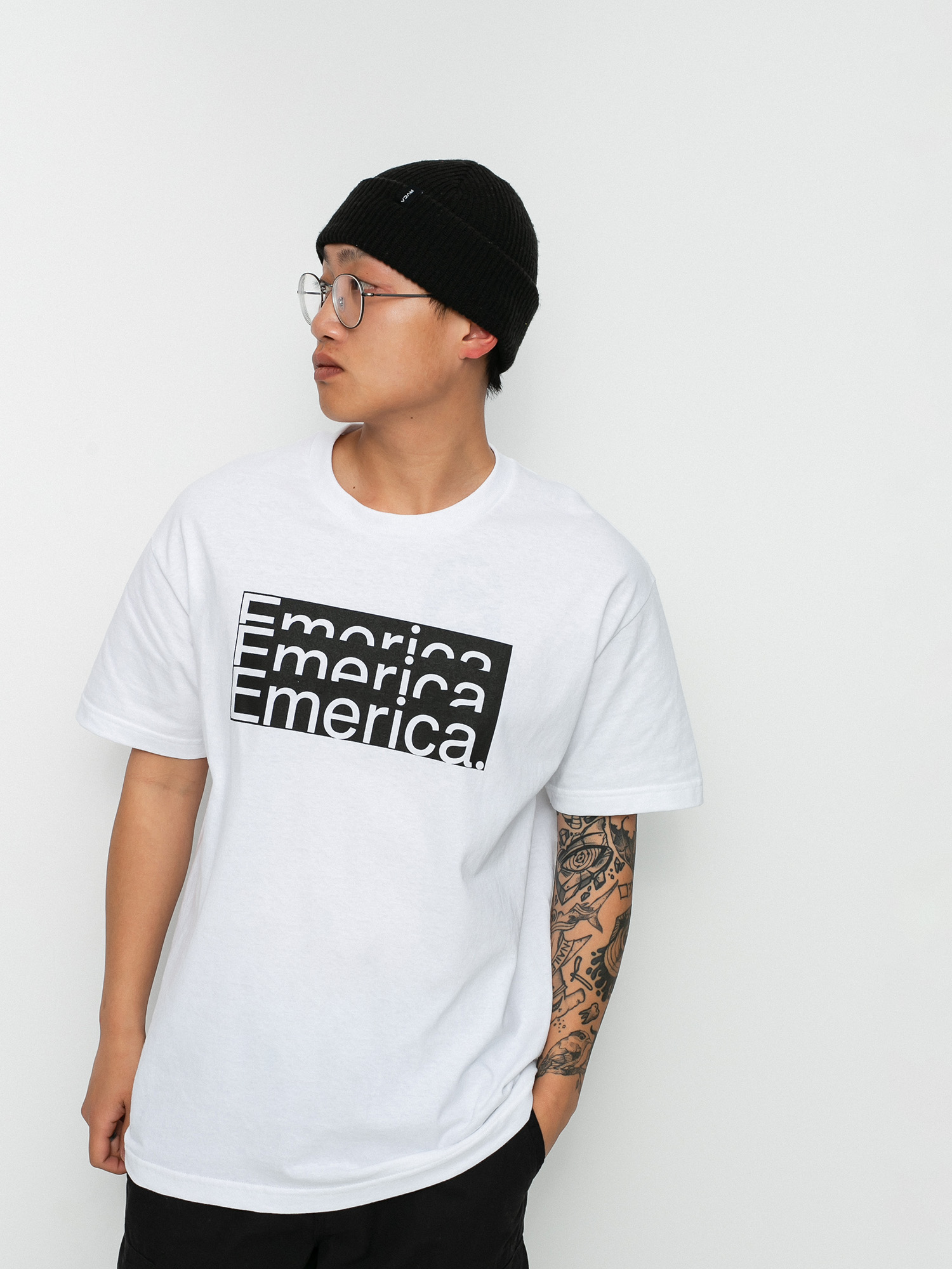 T-shirt Emerica Stacked Bar (white)