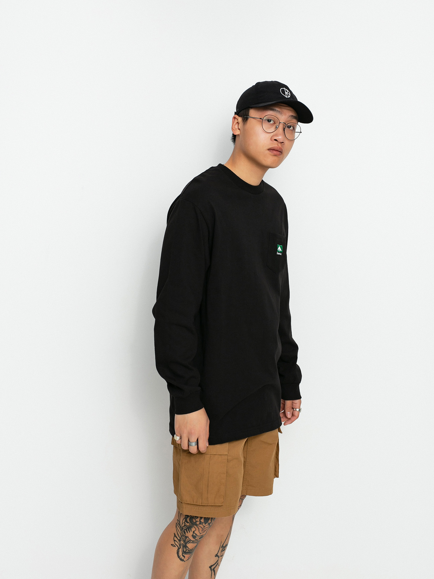 Longsleeve Emerica Logo Pocket (black)