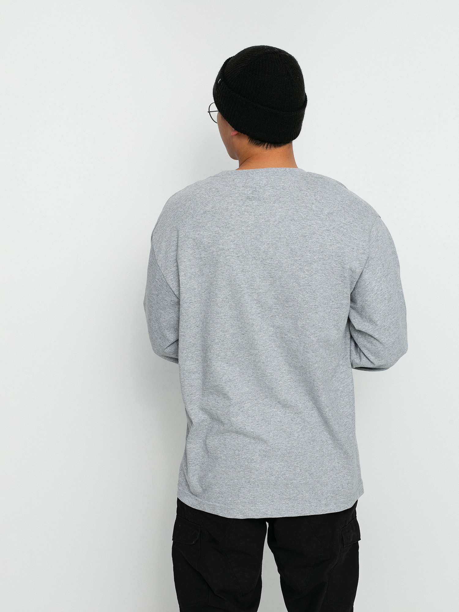 Longsleeve Emerica Logo Pocket (grey/heather)