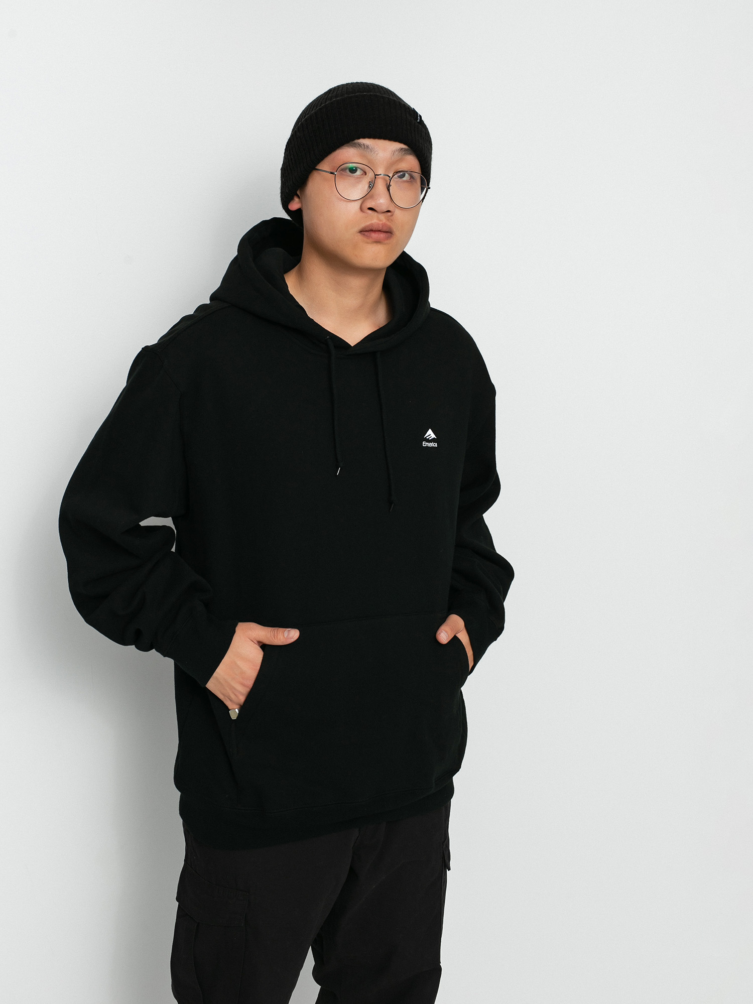 Bluza z kapturem Emerica Stacked HD (black)