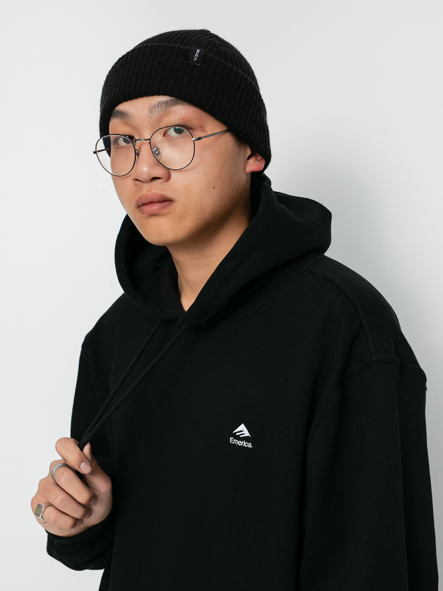 Bluza z kapturem Emerica Stacked HD (black)