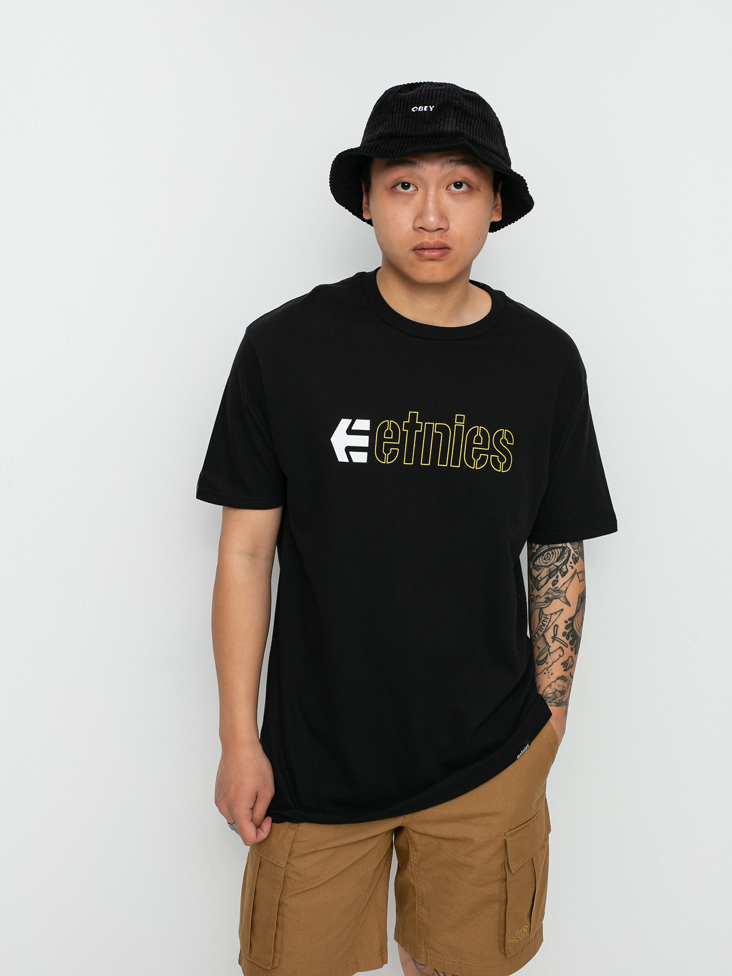 T-shirt Etnies Ecorp (black/yellow/white)