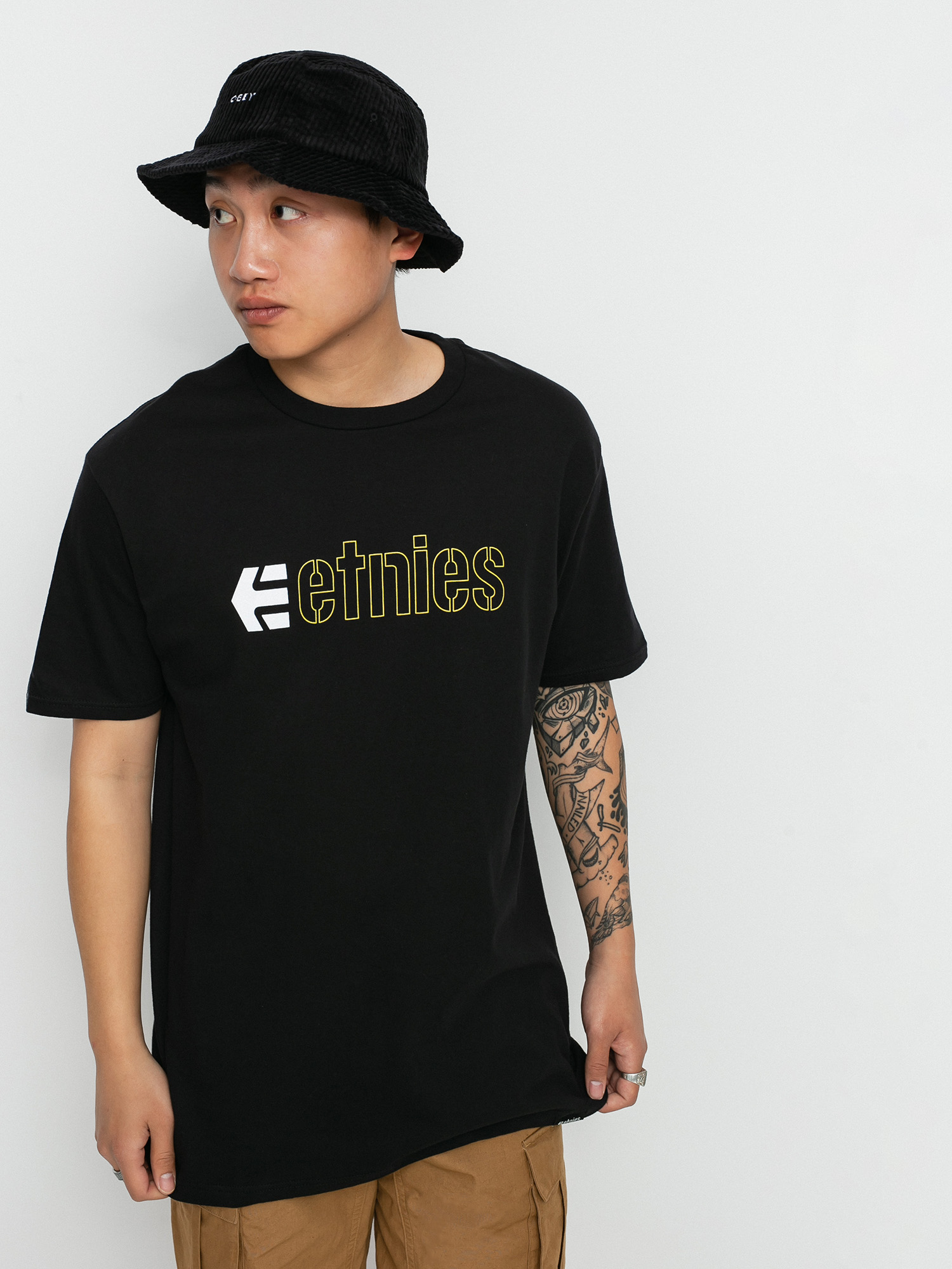 T-shirt Etnies Ecorp (black/yellow/white)