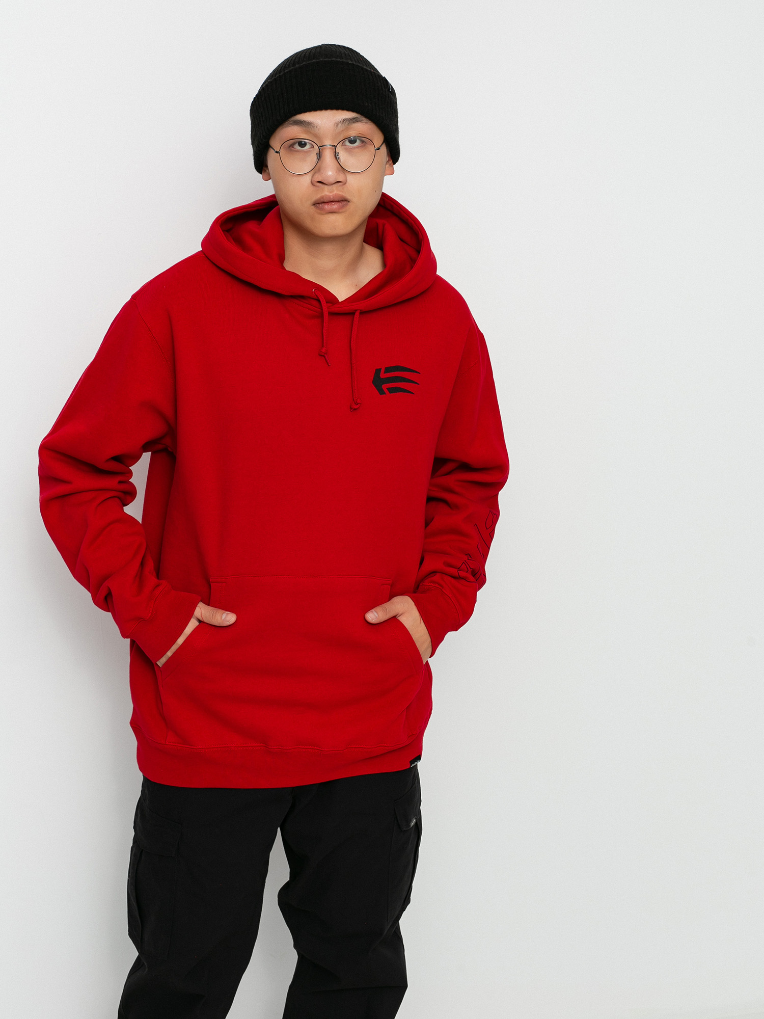 Bluza z kapturem Etnies Joslin HD (red/black)