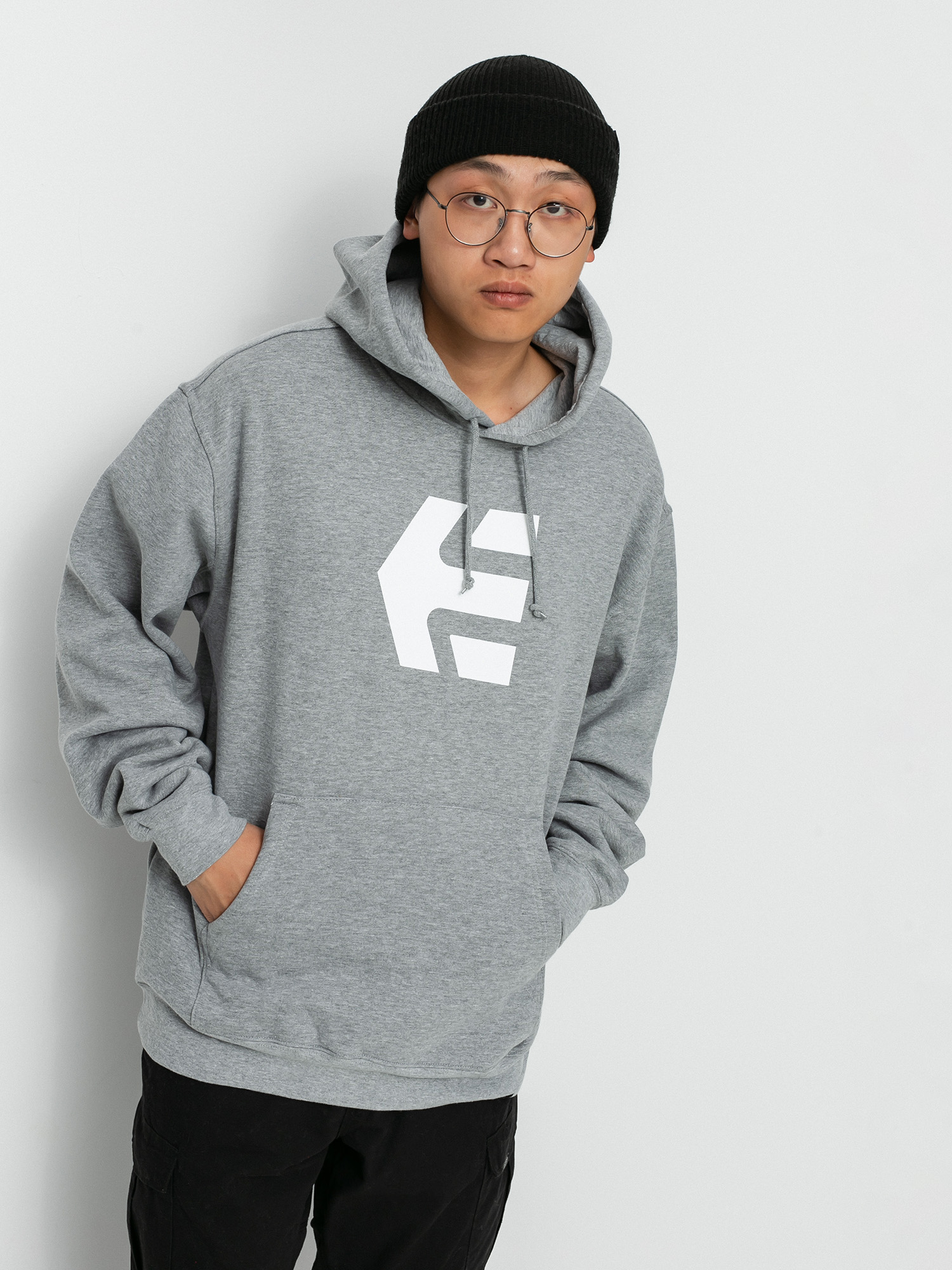 Bluza z kapturem Etnies Classic Icon HD (grey/white)