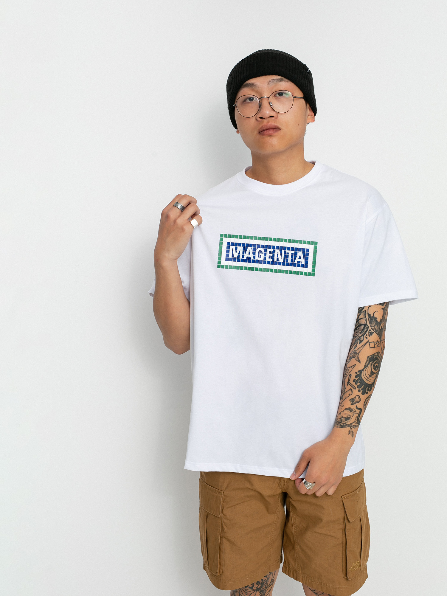 T-shirt Magenta Magenta Station (white)