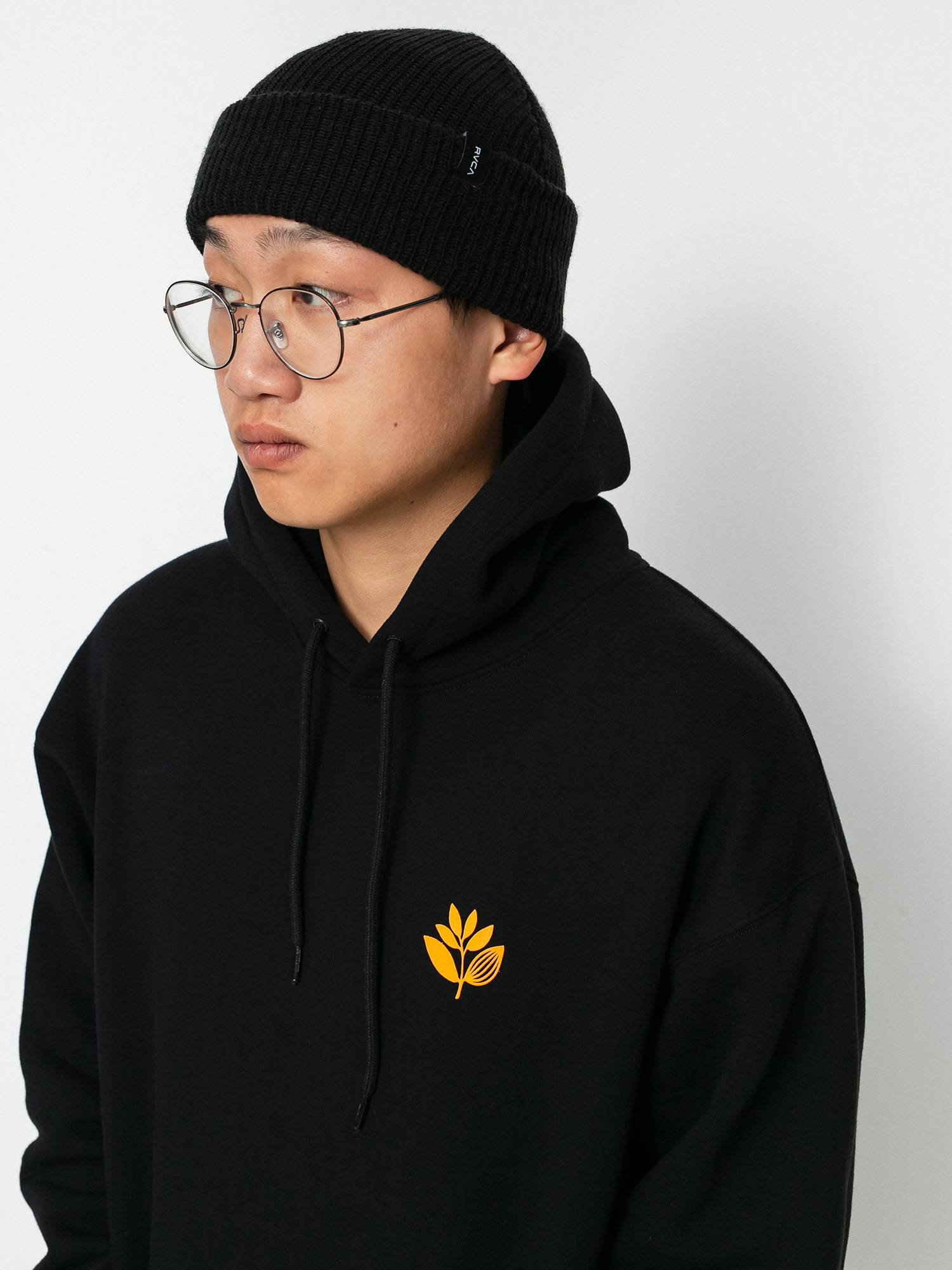 Bluza z kapturem Magenta Classic Plant HD (black)