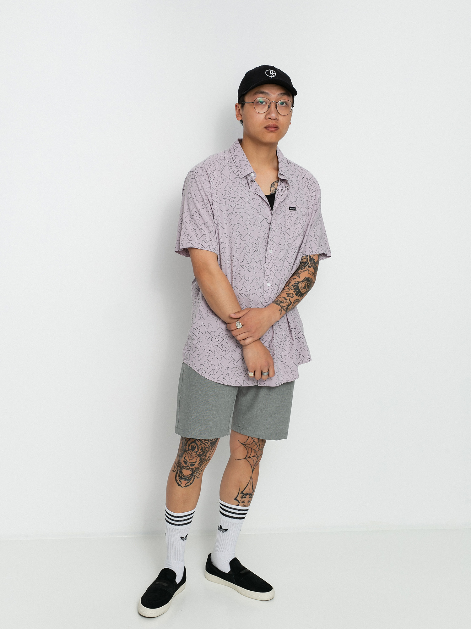Koszula RVCA Oblow Waves (pale lilac)