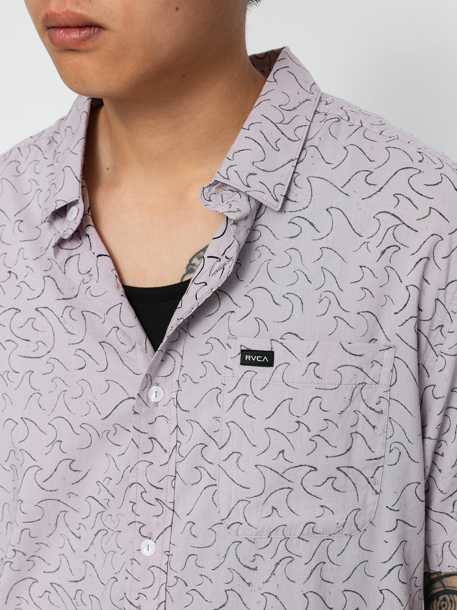 Koszula RVCA Oblow Waves (pale lilac)