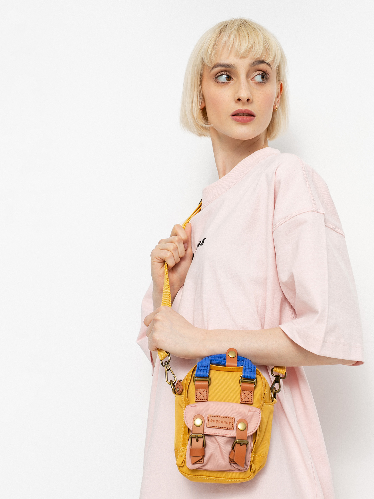 Saszetka Doughnut Macaroon Tiny (yellow x rose)