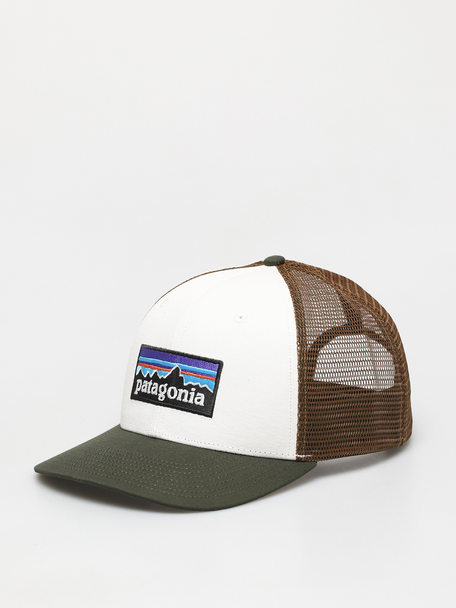 Czapka z daszkiem Patagonia P 6 Logo Trucker (white w/kelp forest)