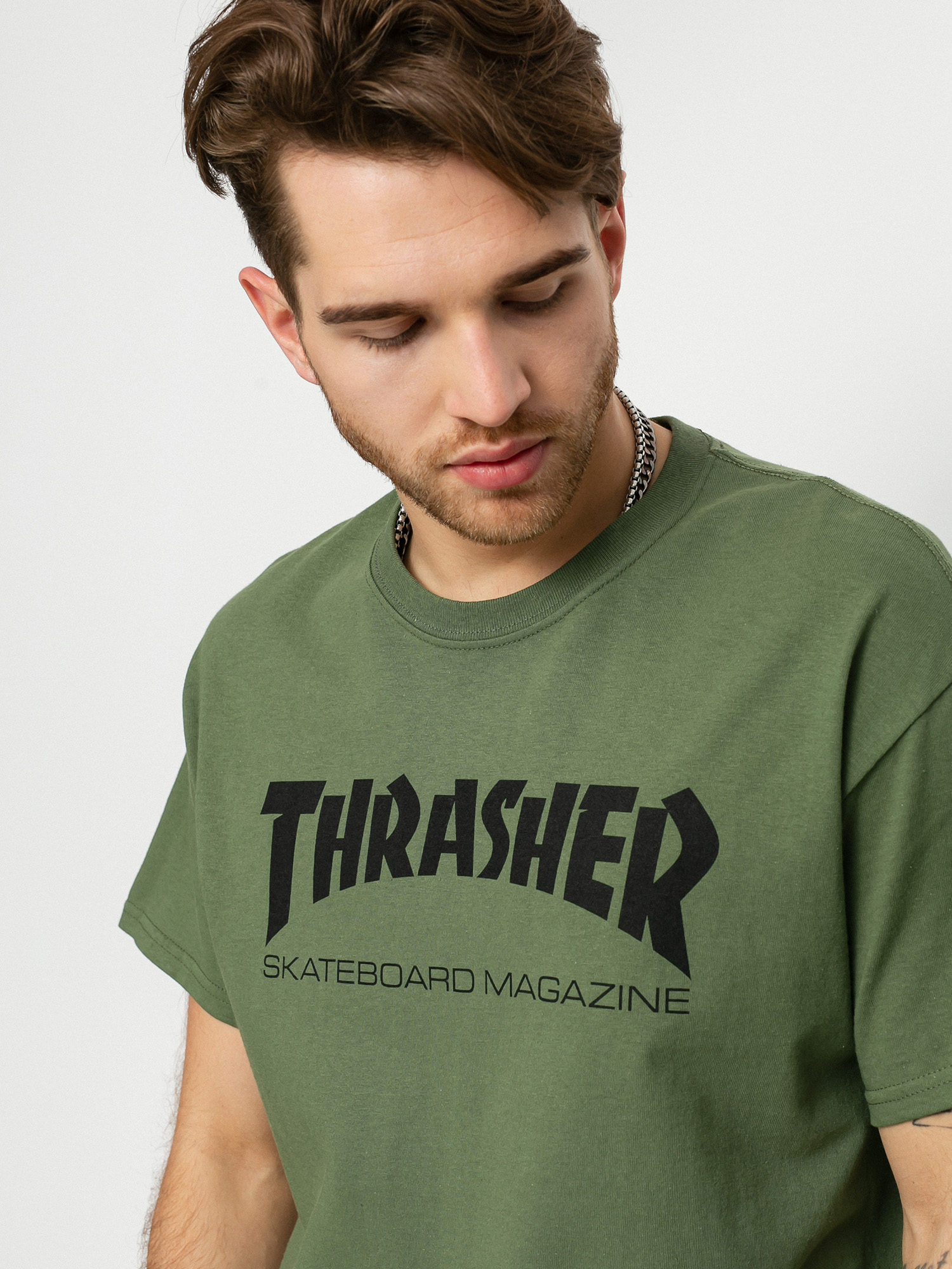 T-shirt Thrasher Skate Mag (military green)