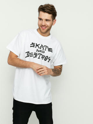 T-shirt Thrasher Skate And Destroy (white)