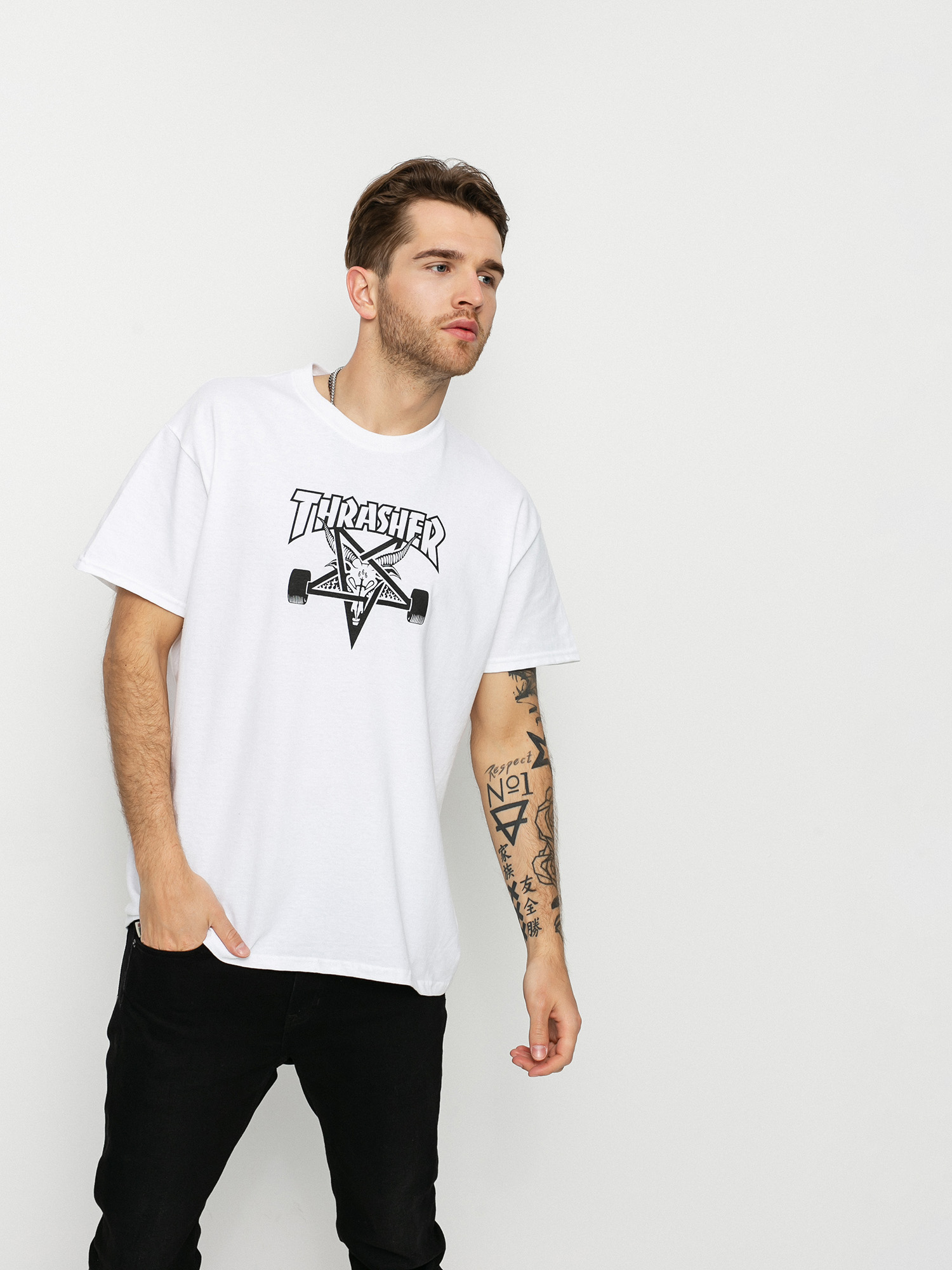 T-shirt Thrasher Skate Goat (white)